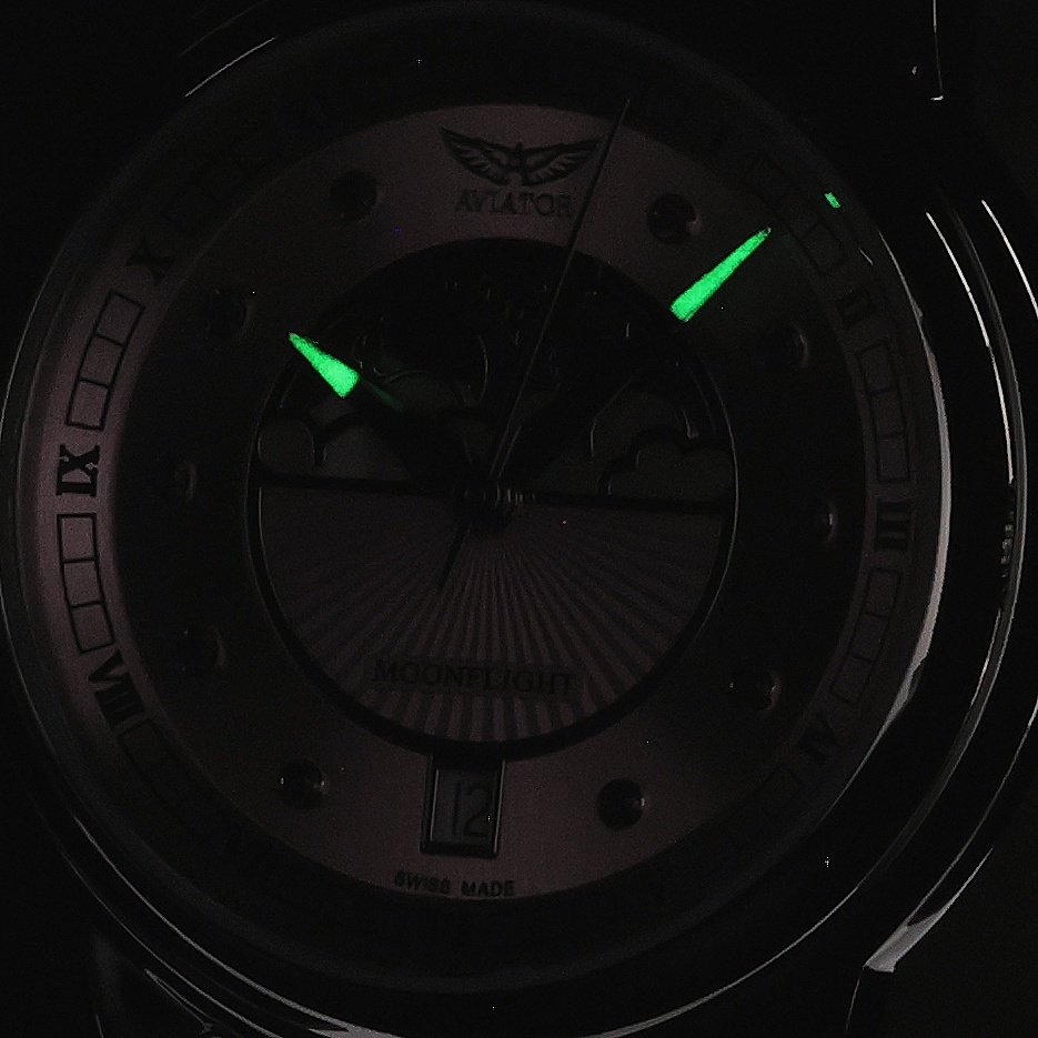 zegarek Aviator V13304174 kwarcowy damski Douglas Moonflight Douglas Moonflight Gemstone Edition Pink Red Ruby - miniatura 5