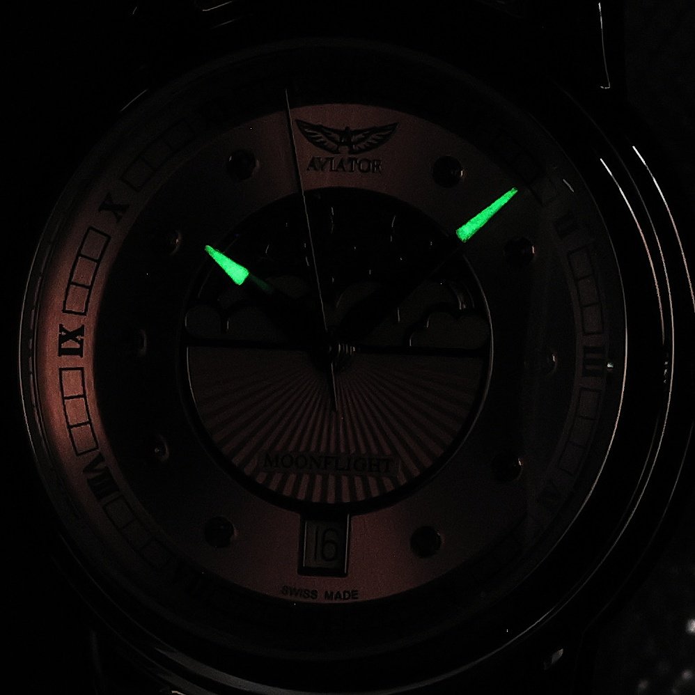 zegarek Aviator V13304175 srebrny Douglas Moonflight - miniatura 5