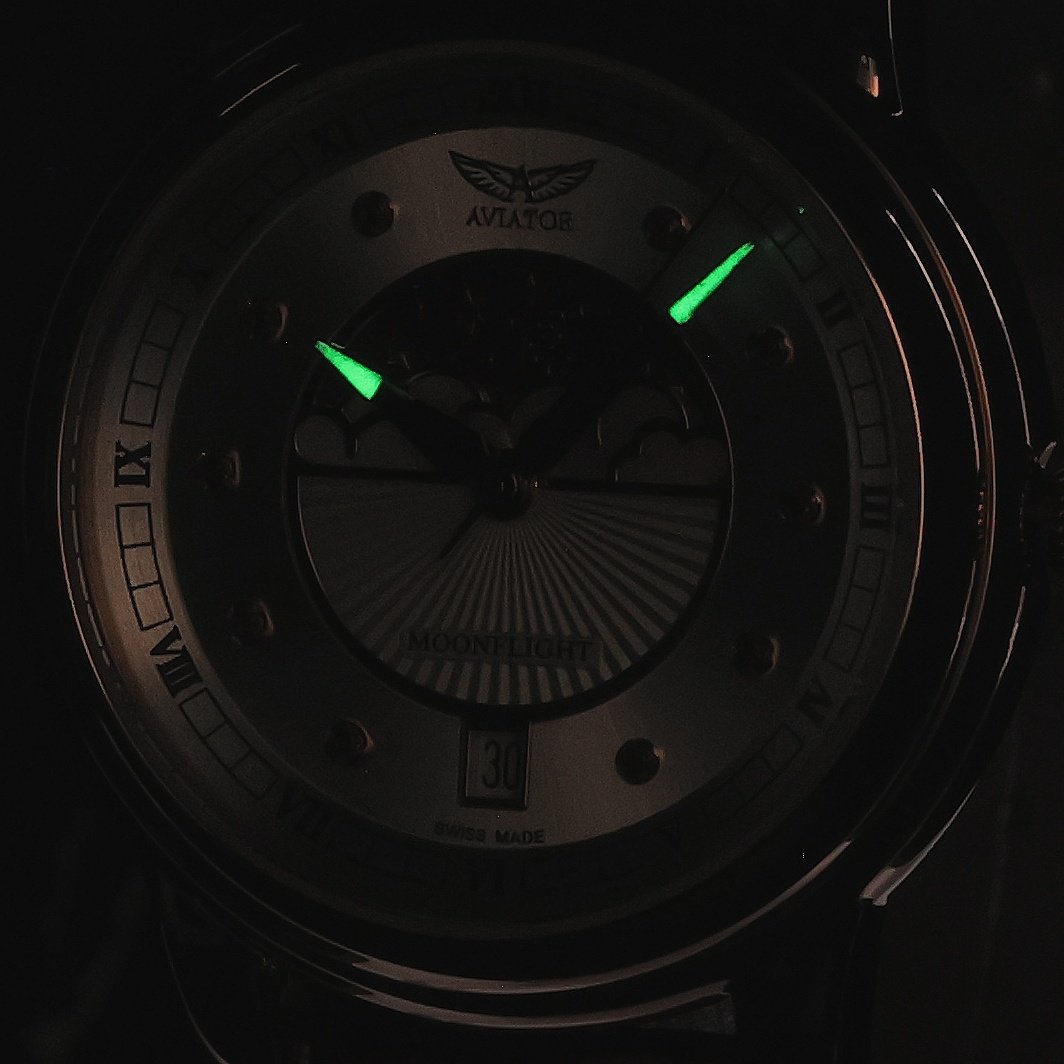 zegarek Aviator V13324204 kwarcowy damski Douglas Moonflight Douglas Moonflight Gemstone Edition Silver Red Ruby - miniatura 5