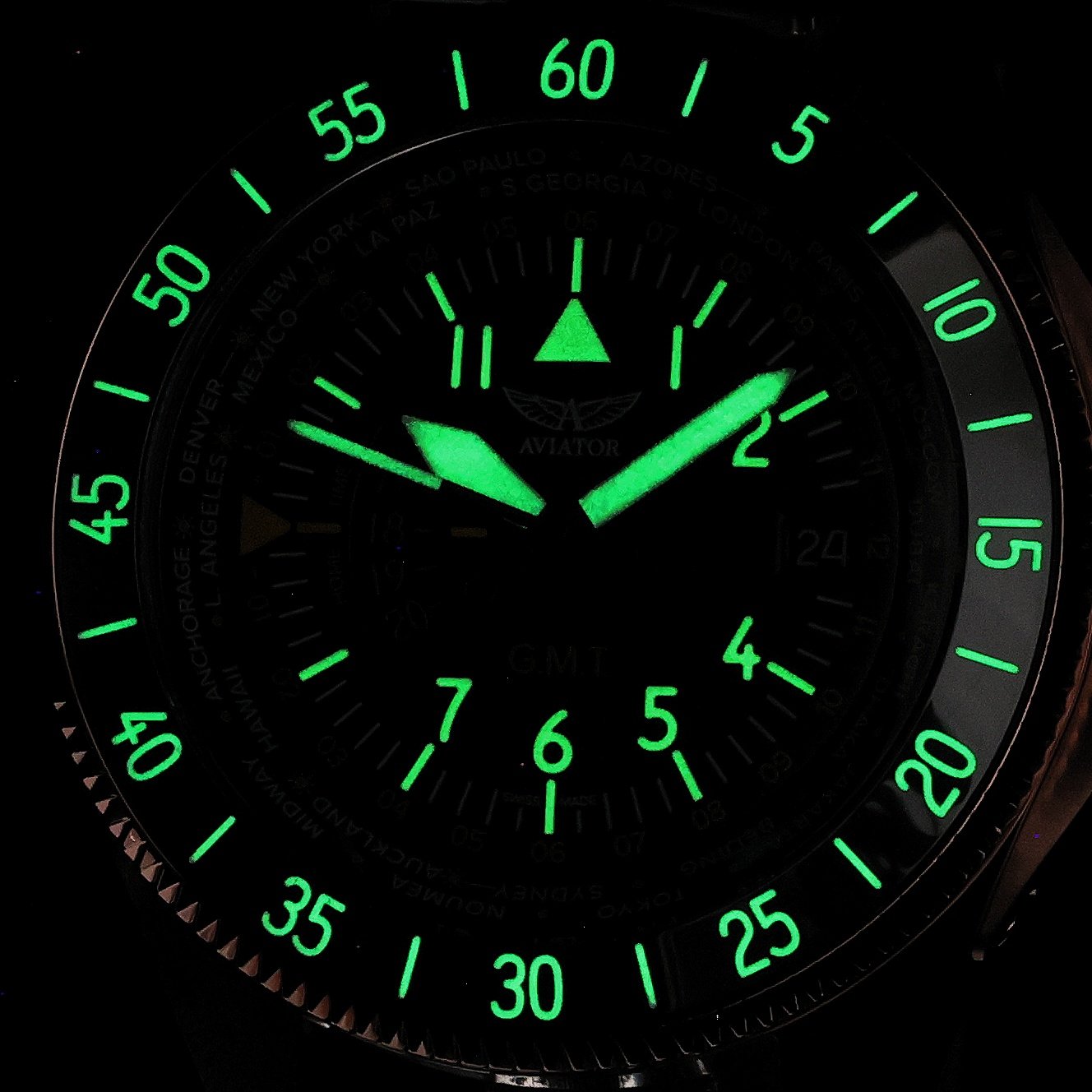 zegarek Aviator V13723094 kwarcowy męski Airacobra AIRACOBRA GMT - miniatura 5