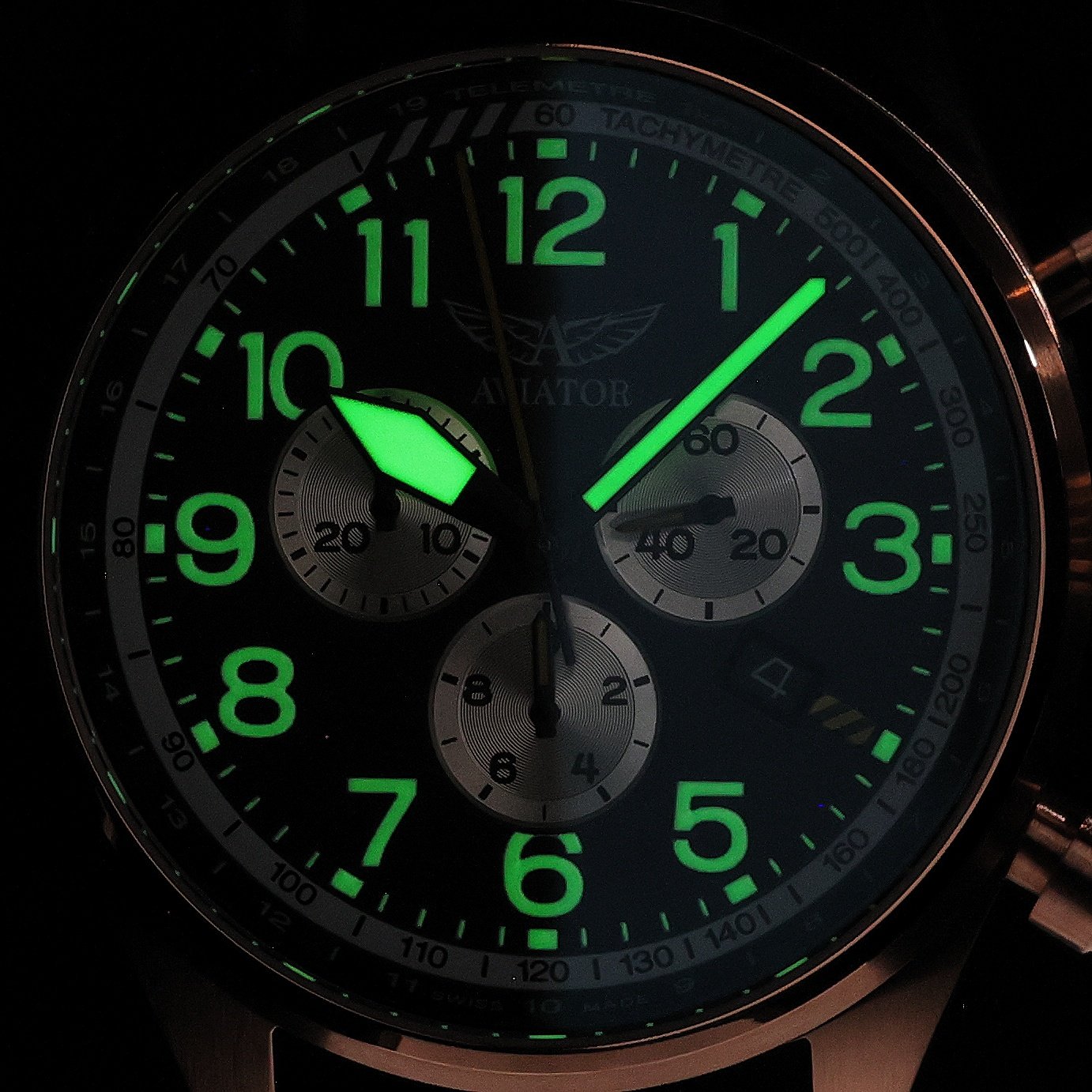 zegarek Aviator V22521704 różowe złoto Airacobra