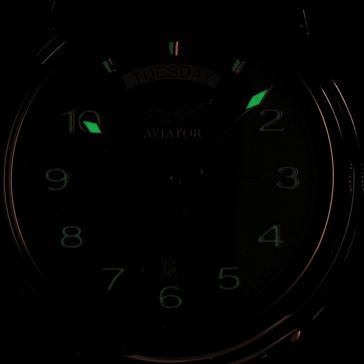 zegarek Aviator V34424044 automatyczny męski Douglas Douglas DC-3 Day-Date 45 Pistachio