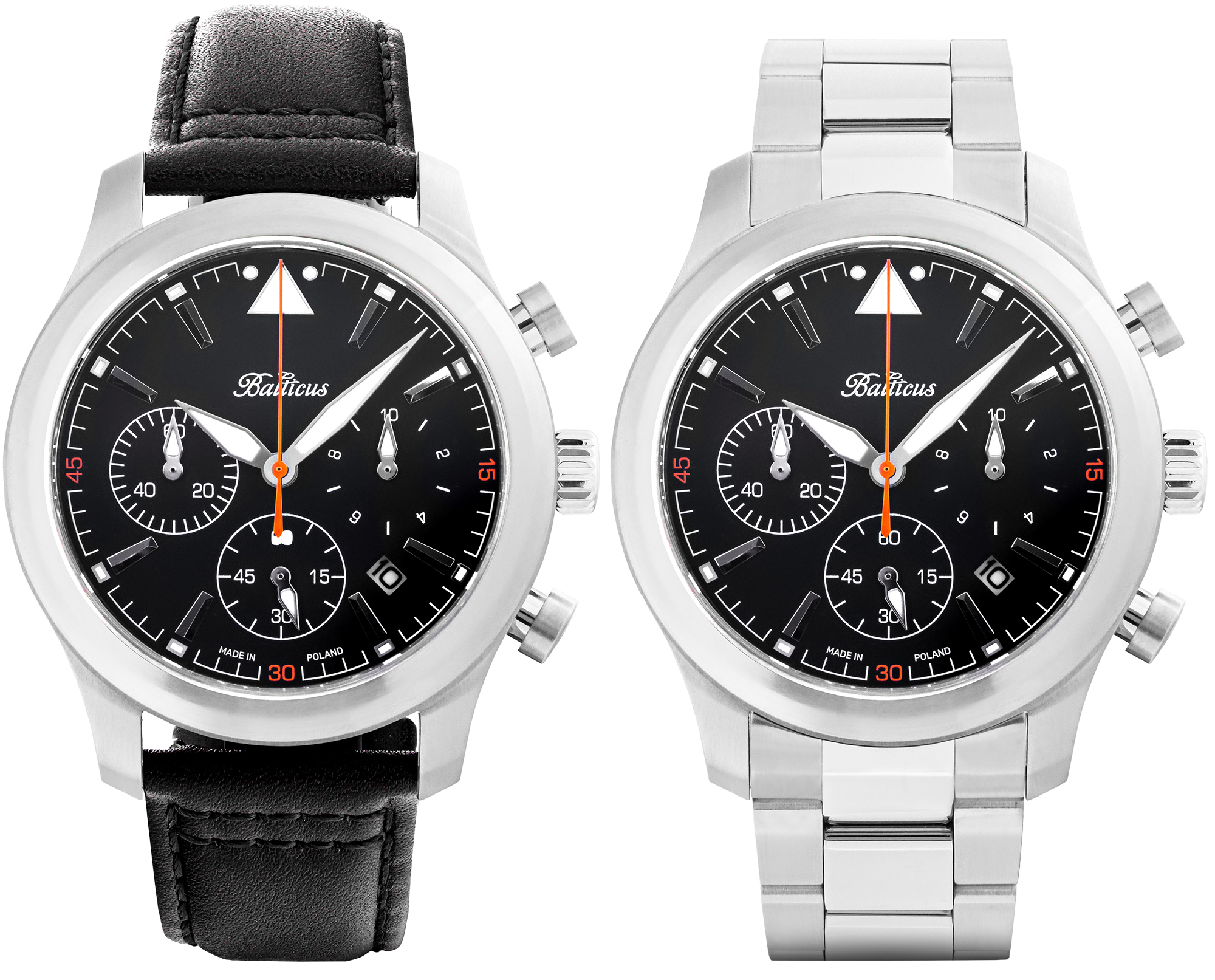 zegarek Balticus BALFSQCHBLA-P Flying Seal 44mm Czarny Limited Edition 50szt męski z chronograf Flying Seal - miniatura 3