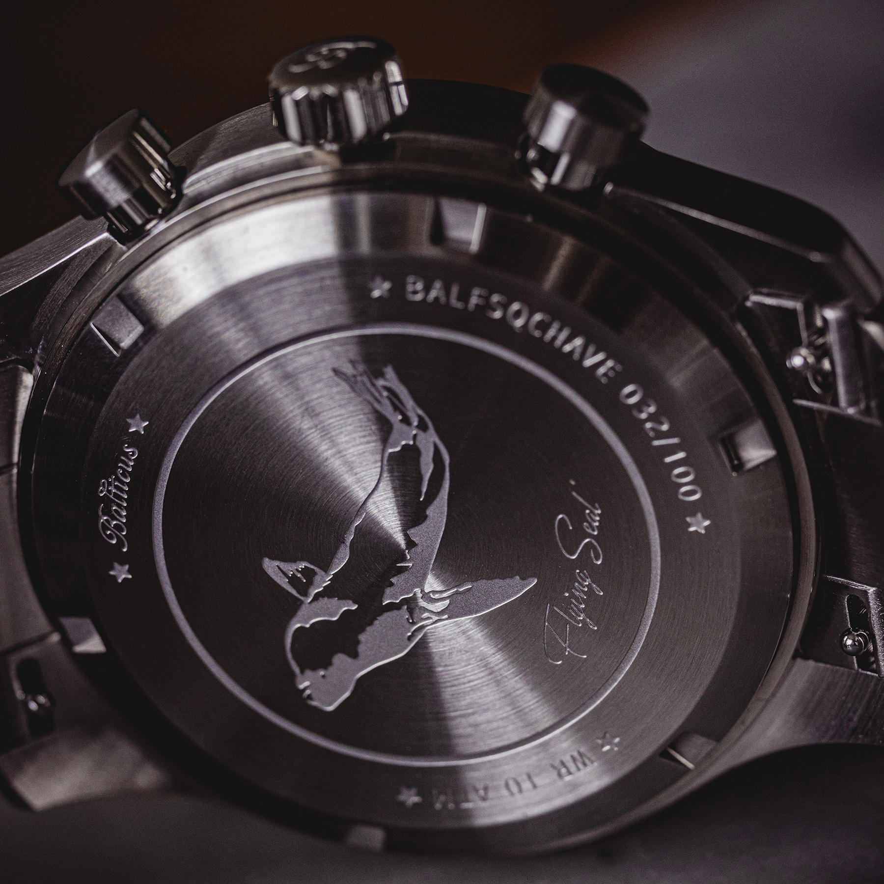 zegarek Balticus BALFSQCHGRE srebrny Flying Seal