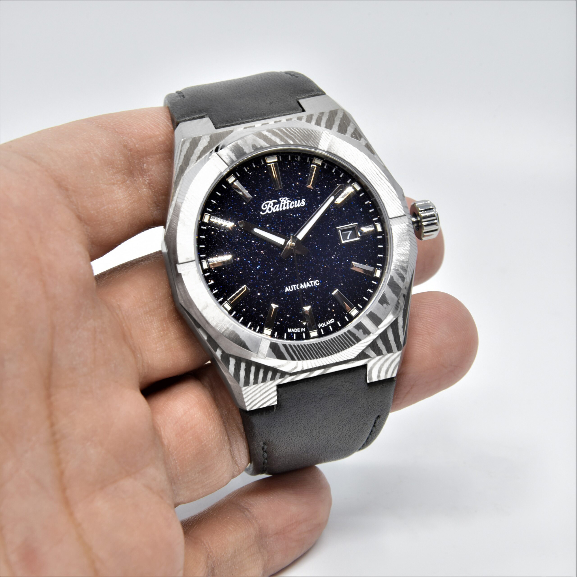 zegarek Balticus BALSDDBA Gwiezdny Pył Gwiezdny Pył DAMAST 42mm Awenturyn Niebieski - miniatura 7