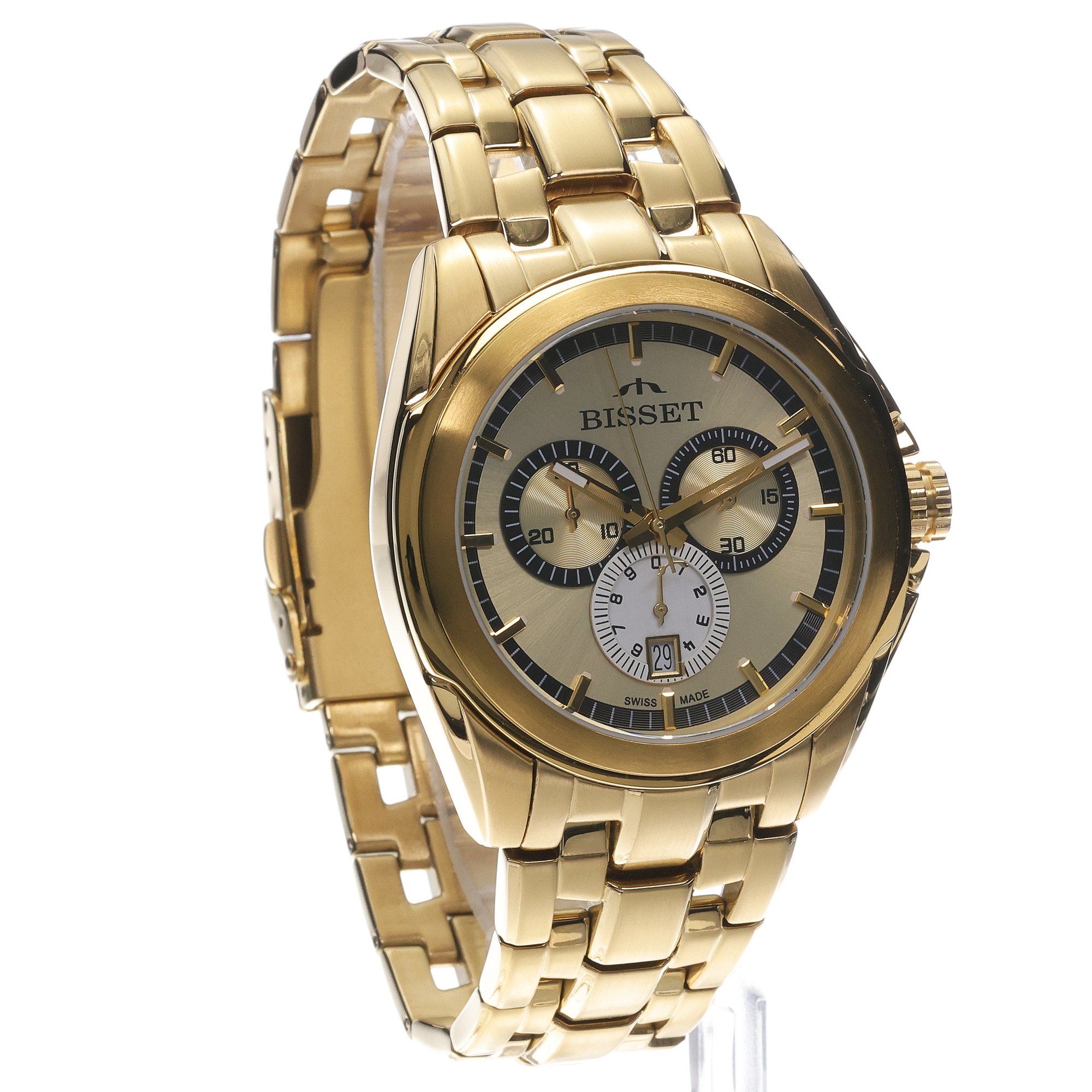 zegarek Bisset BSDD99GIGS10AX męski z chronograf Sportowe - miniatura 3