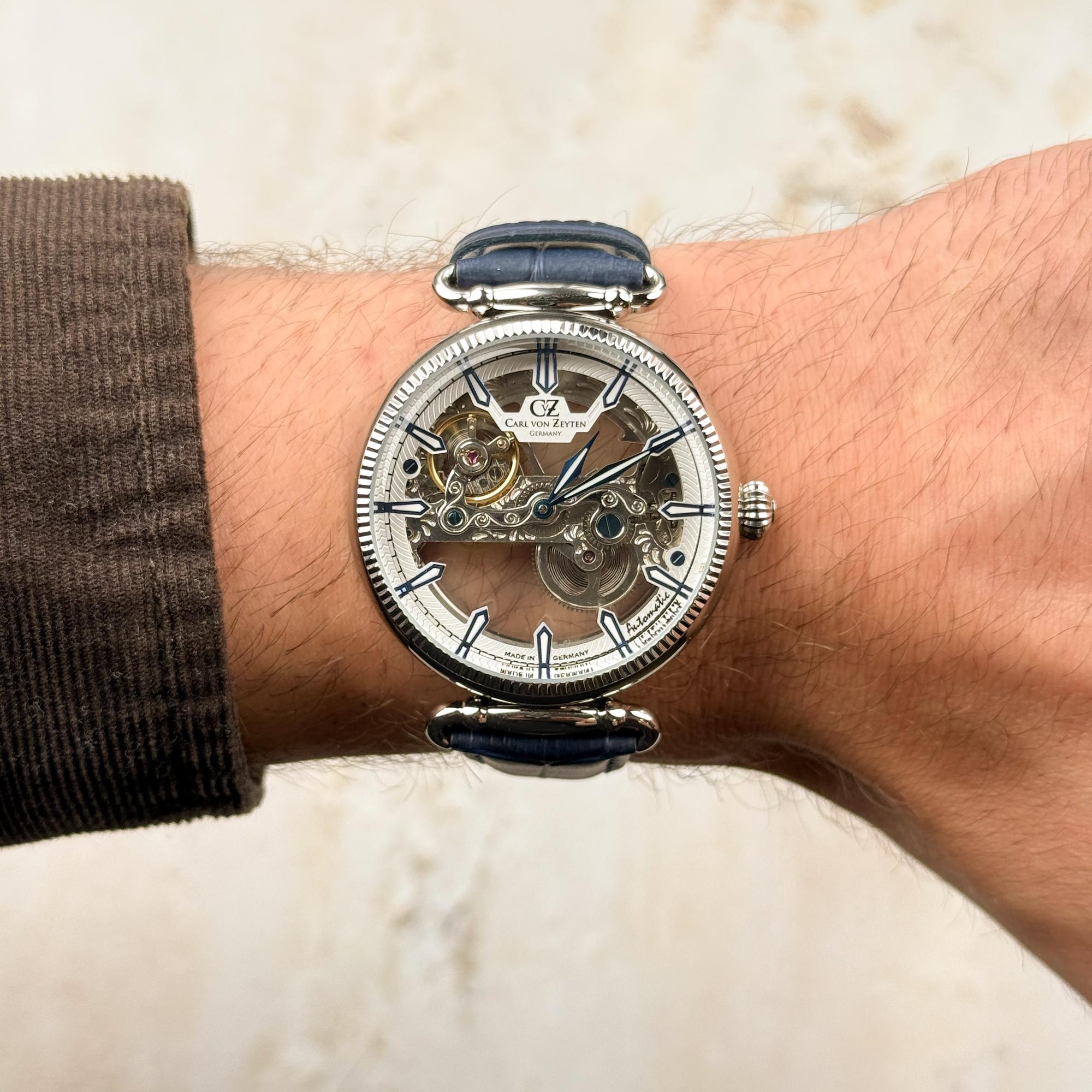 zegarek Carl von Zeyten CVZ0031WHS automatyczny męski Elzach Elzach Skeleton Automatic - miniatura 6