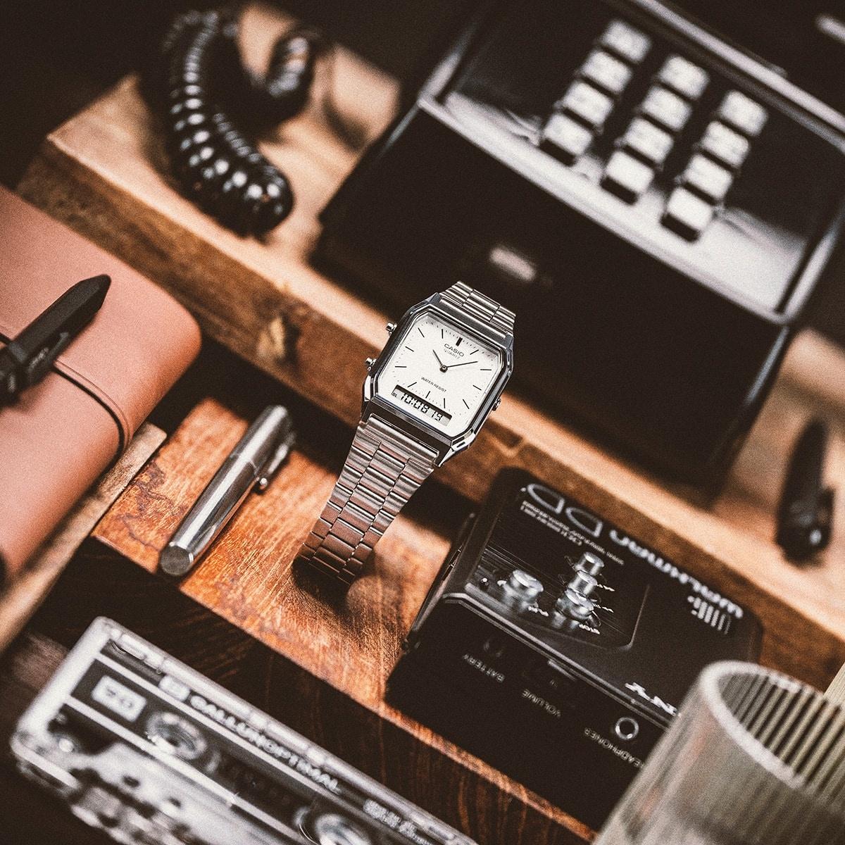 zegarek Casio Vintage AQ-230A-7DMQYES kwarcowy męski Vintage - miniatura 7
