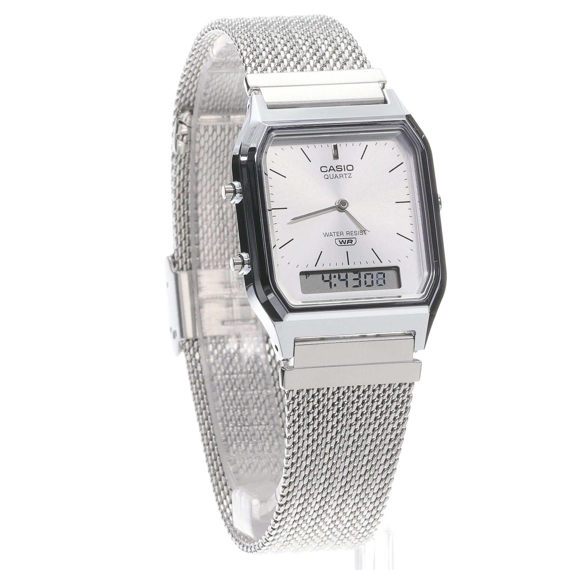 zegarek Casio Vintage AQ-230EM-7AEF srebrny VINTAGE Maxi - miniatura 3