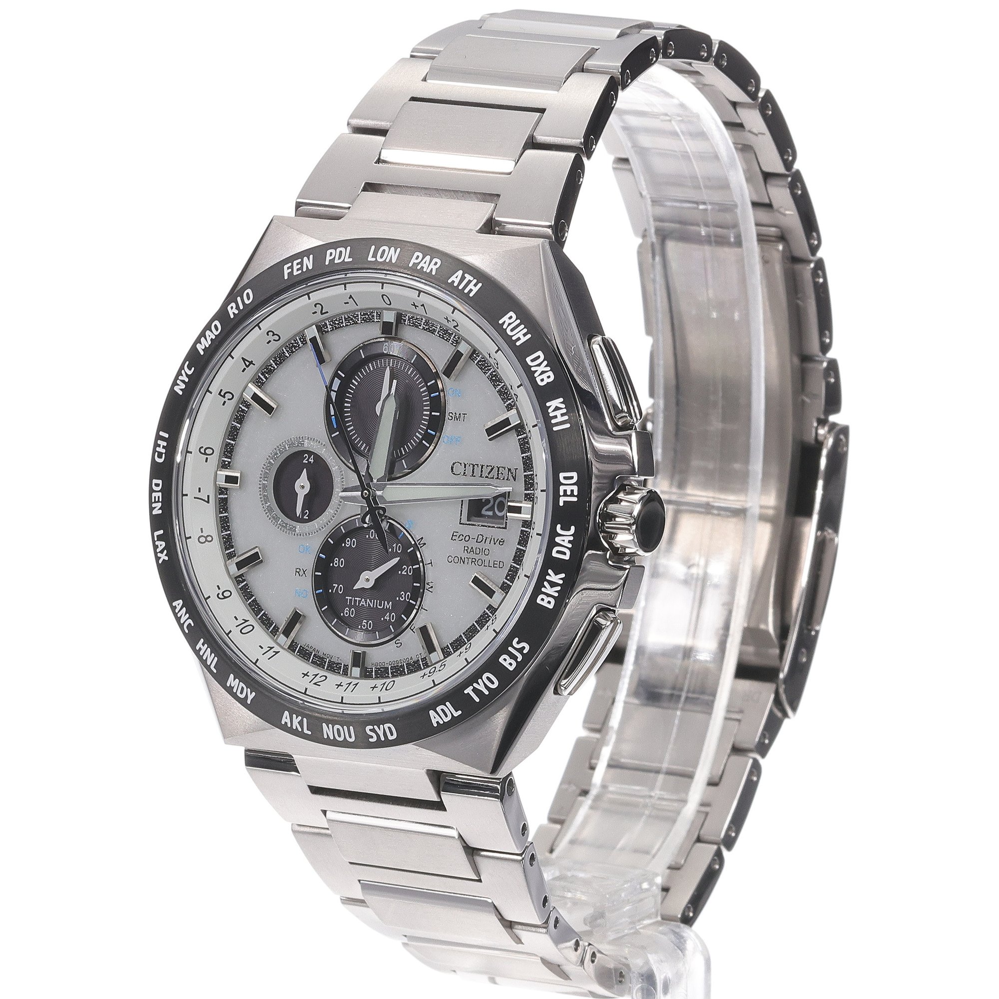 zegarek Citizen AT8238-84A solar męski Titanium Radio Controlled Super Titanium - miniatura 2