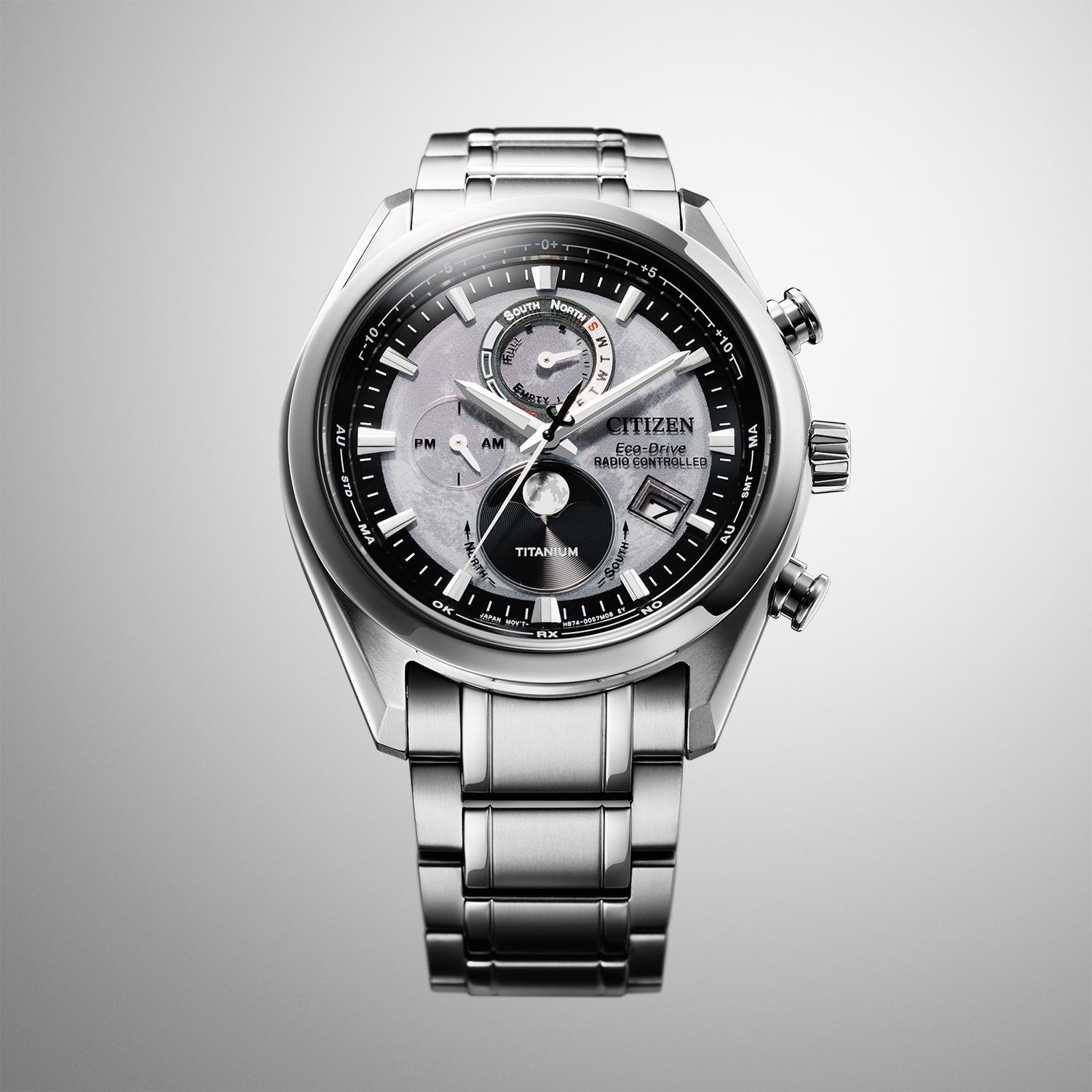 zegarek Citizen BY1010-81H szary Radio Controlled