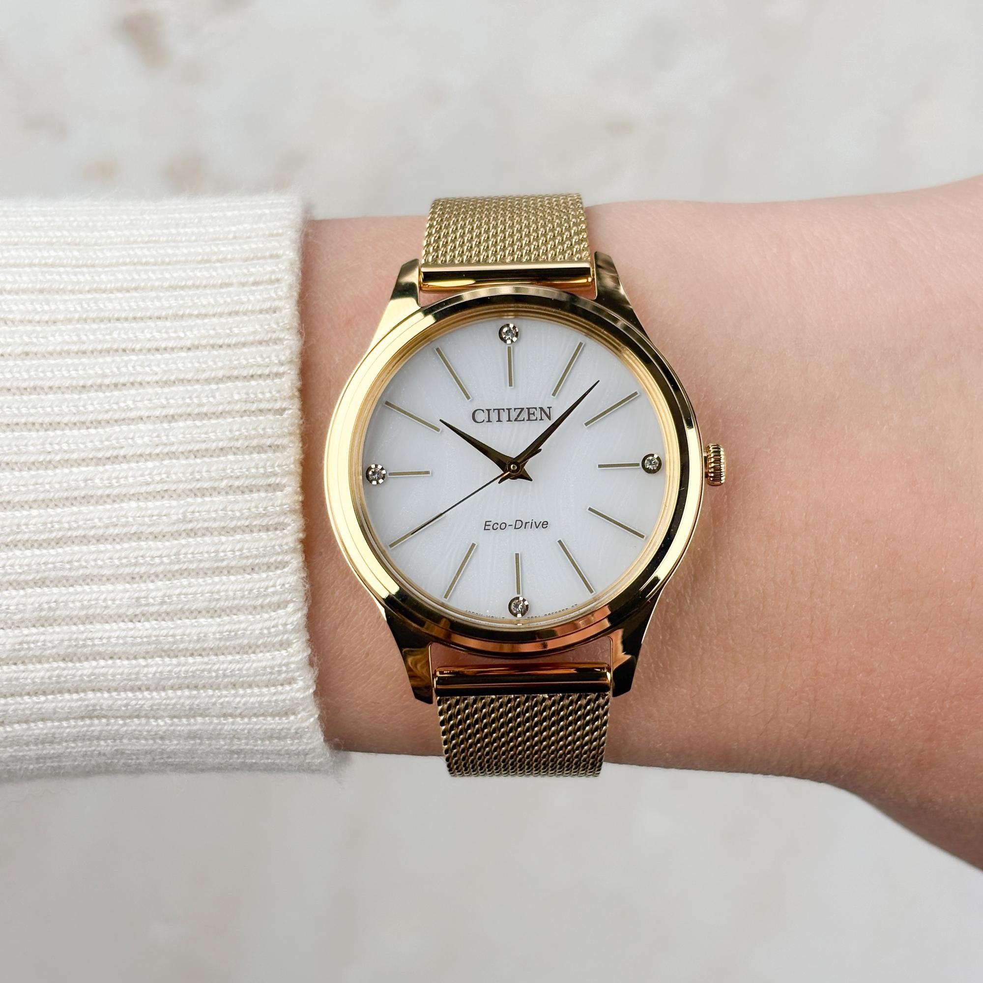 zegarek Citizen EM1222-87A złoty Lady