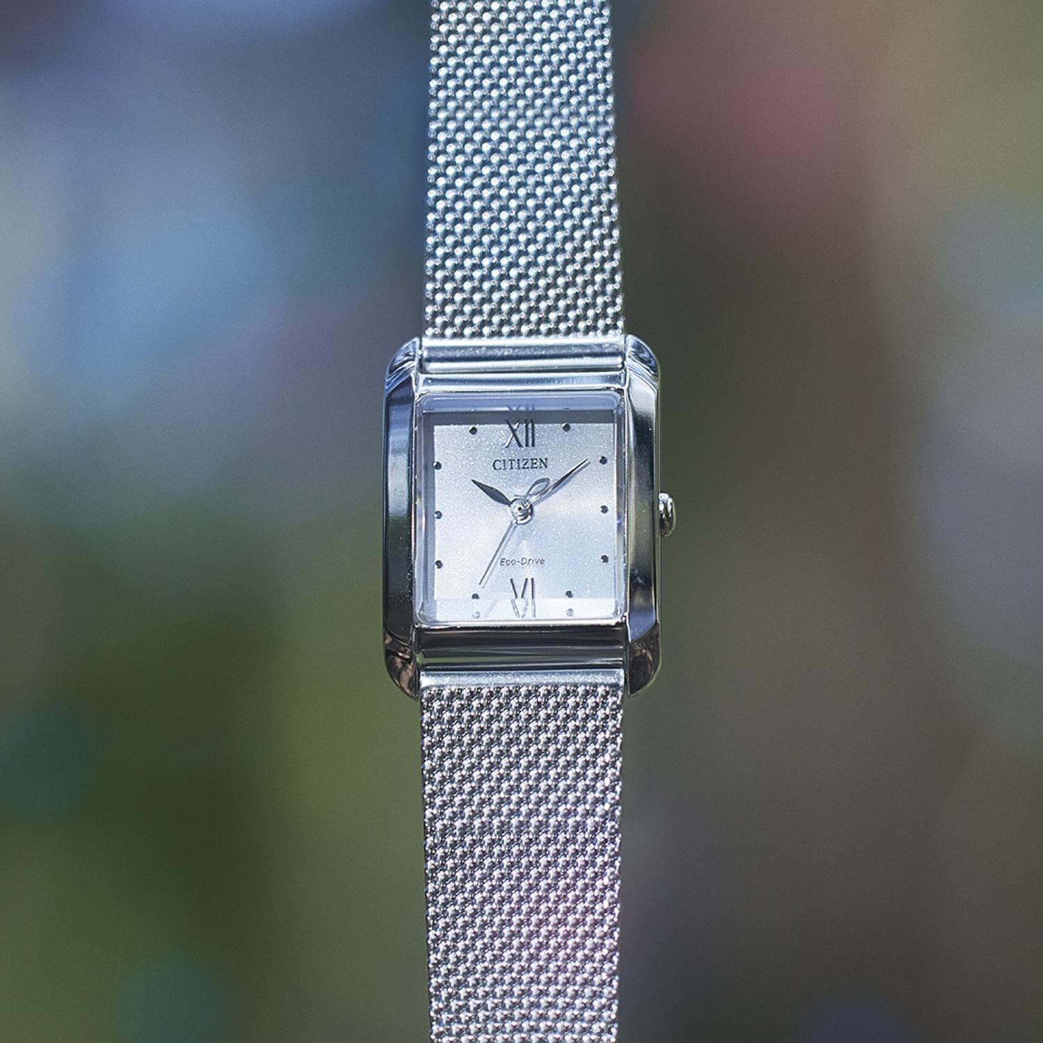 zegarek Citizen EW5590-62A solar damski Ecodrive Eco-Drive L Square ZESTAW 2w1