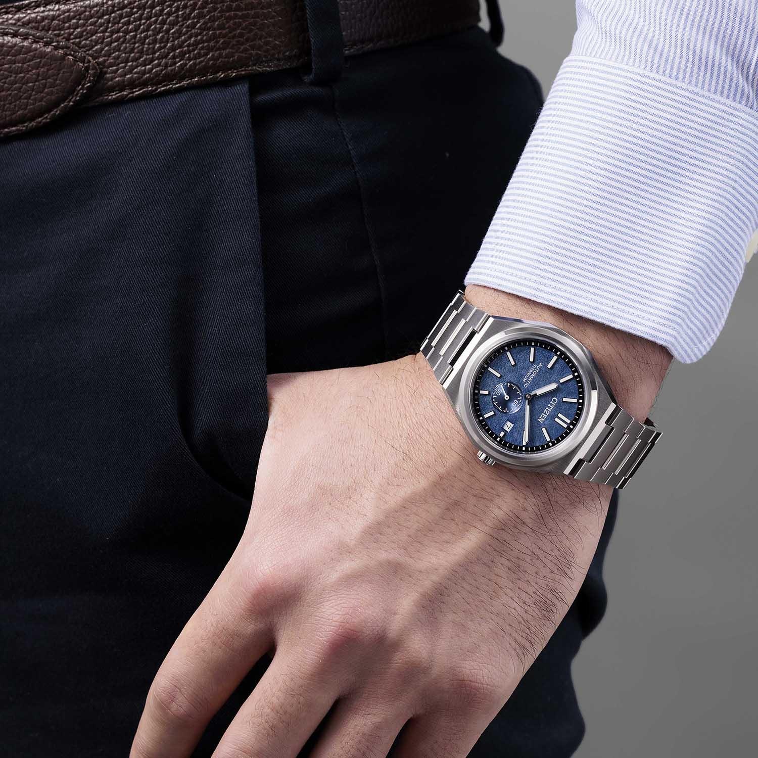 zegarek Citizen NJ0180-80L automatyczny męski Automat Automatic Titanium - miniatura 6