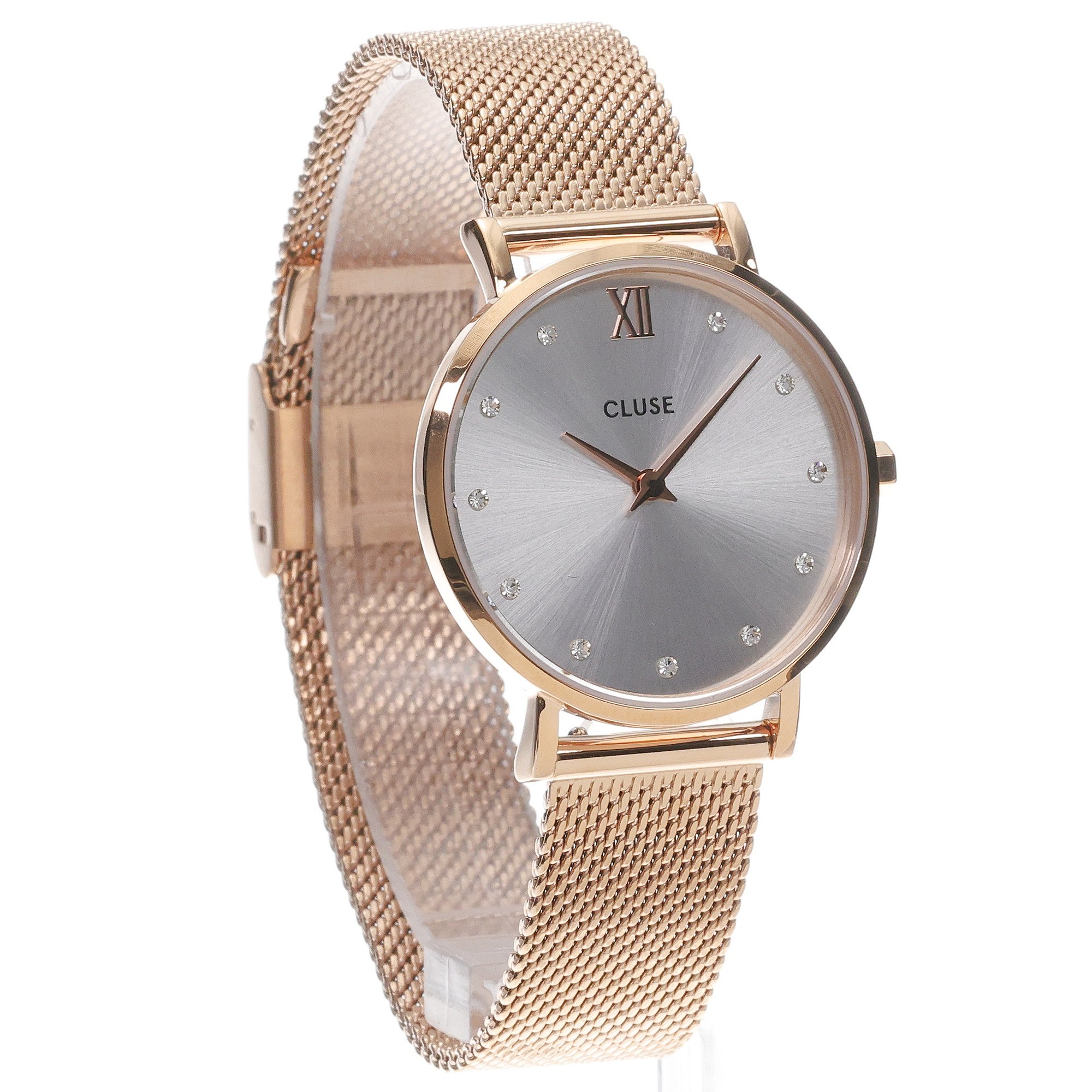 zegarek Cluse CW10205 kwarcowy damski Minuit Minuit Crystal Silver-Rose Gold