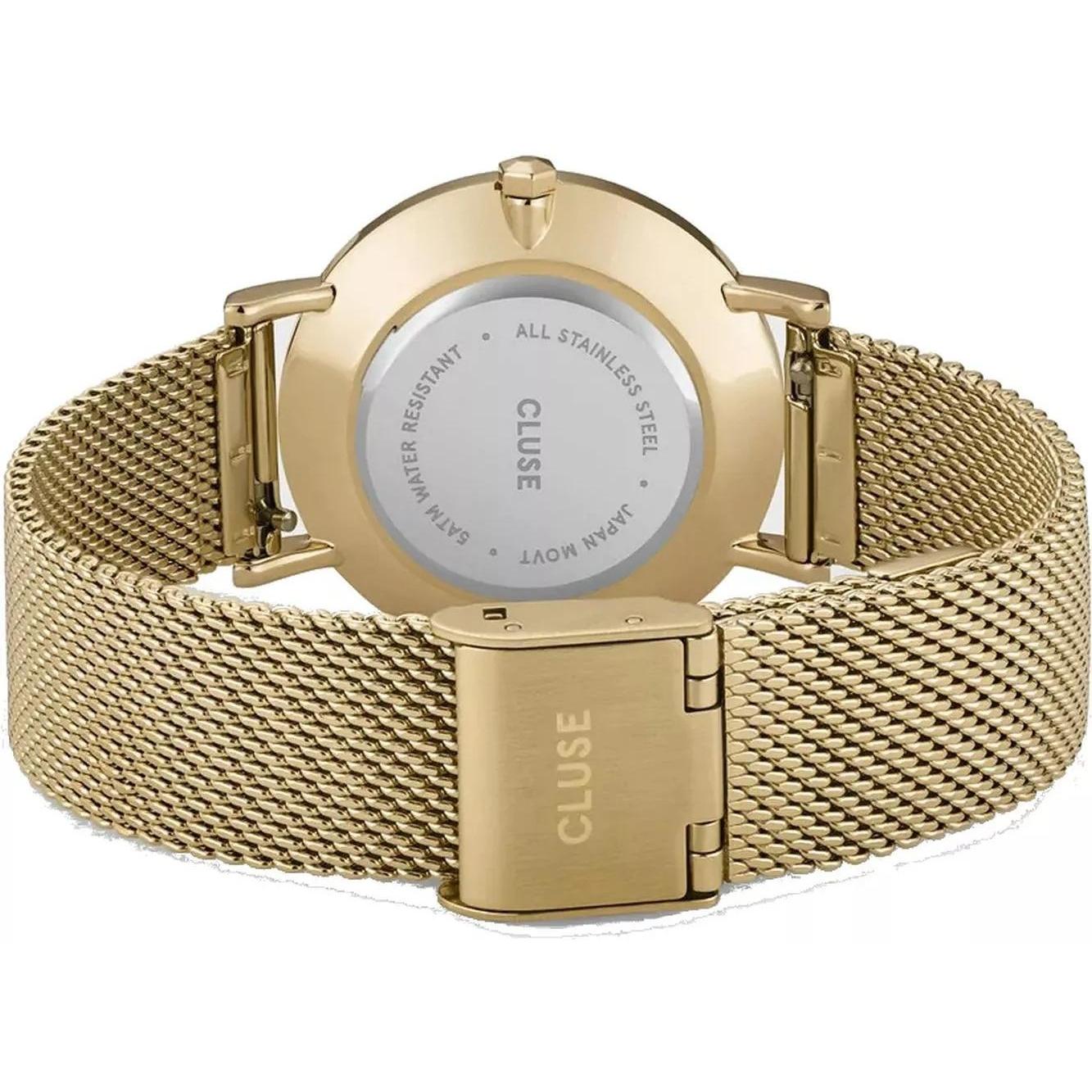 zegarek Cluse CW10206 Mesh Green Gold Colour Minuit mineralne
