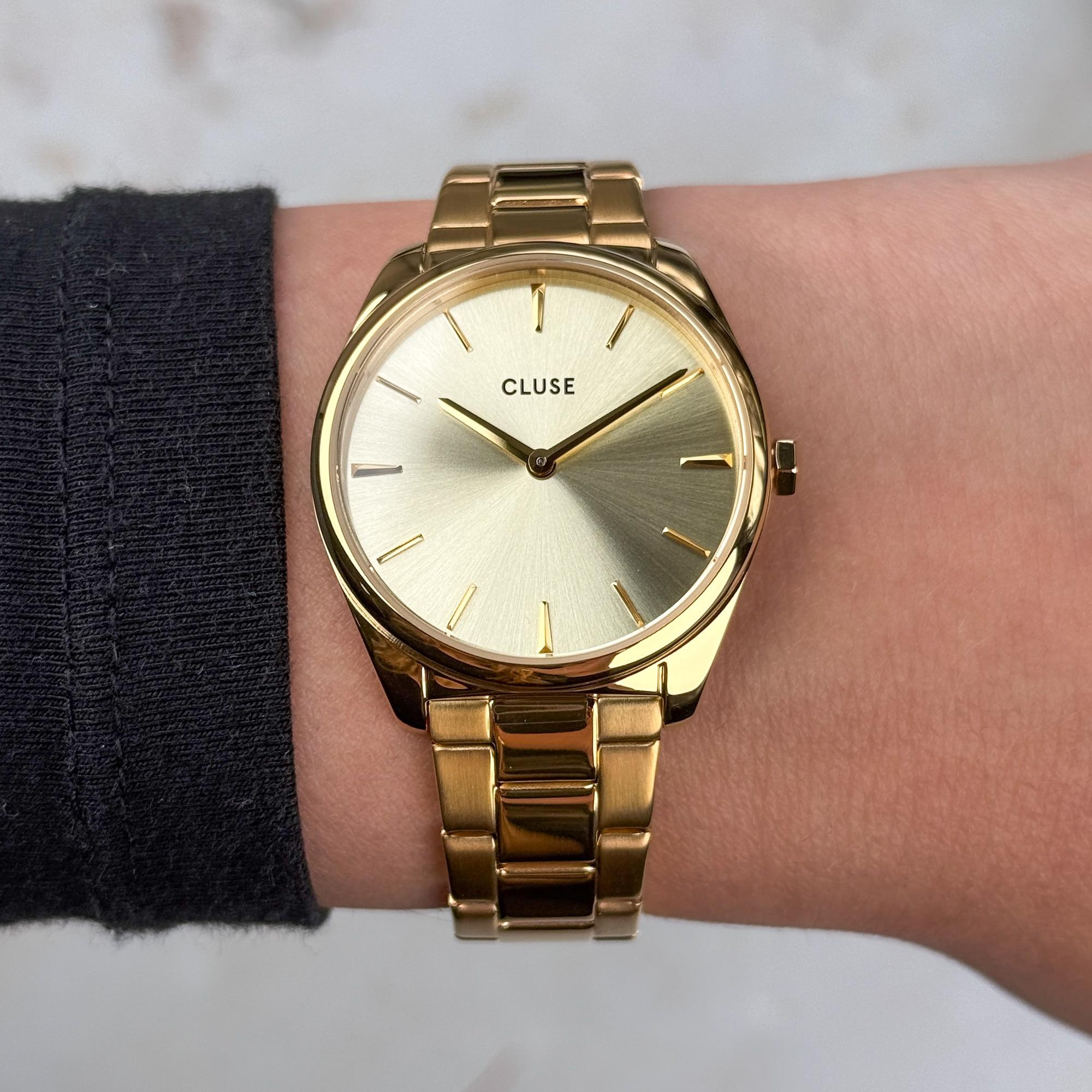 zegarek Cluse CW11212 kwarcowy damski Feroce Petite Steel-Full Gold