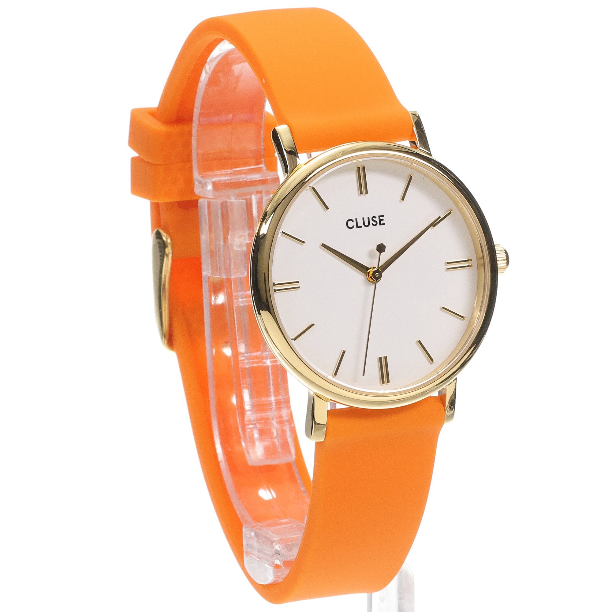 zegarek Cluse CW11402 kwarcowy damski Pavane Pavane Petite Silicone Orange-Gold