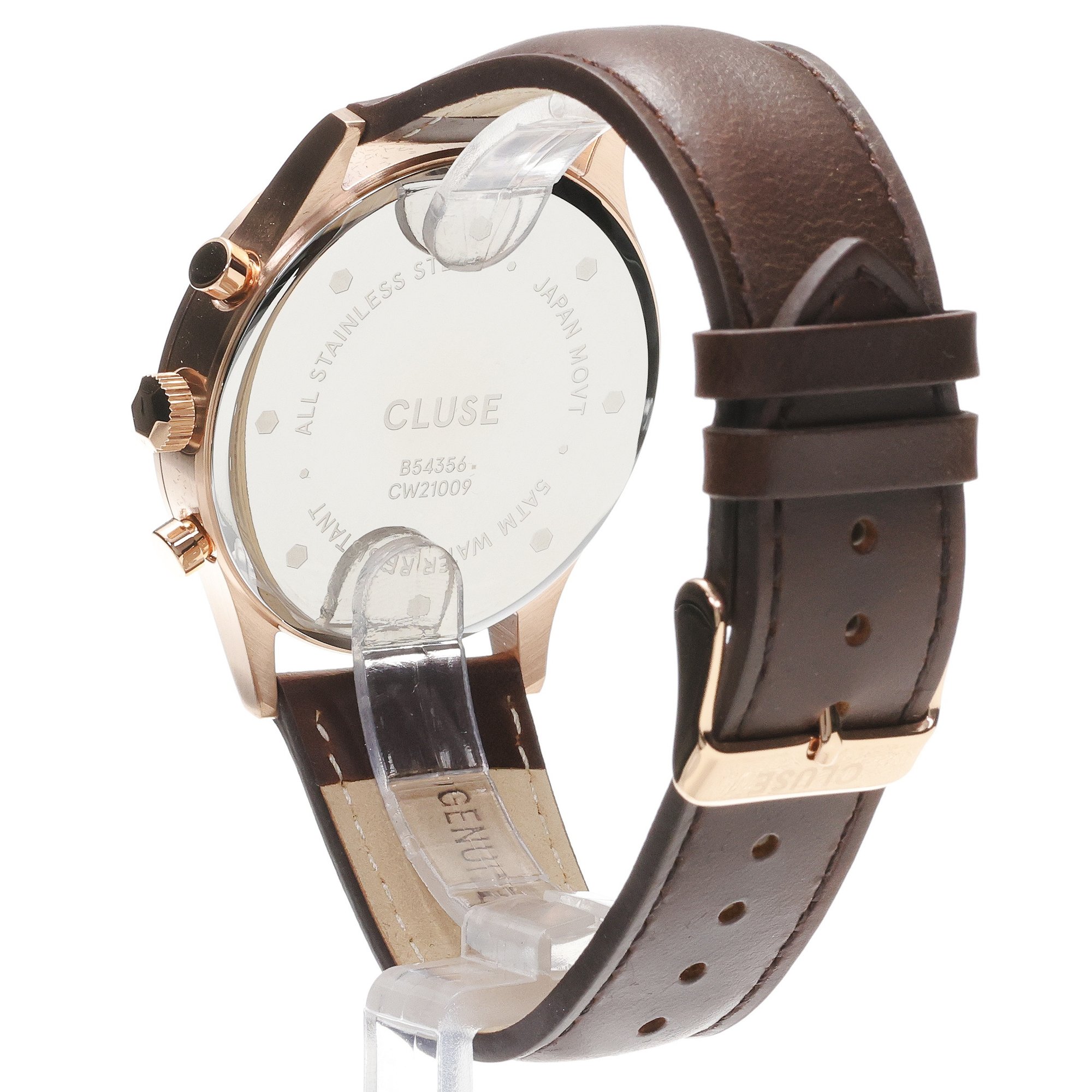 zegarek Cluse CW21009 kwarcowy męski Antheor Antheor Brown Leather Strap 42mm - miniatura 4