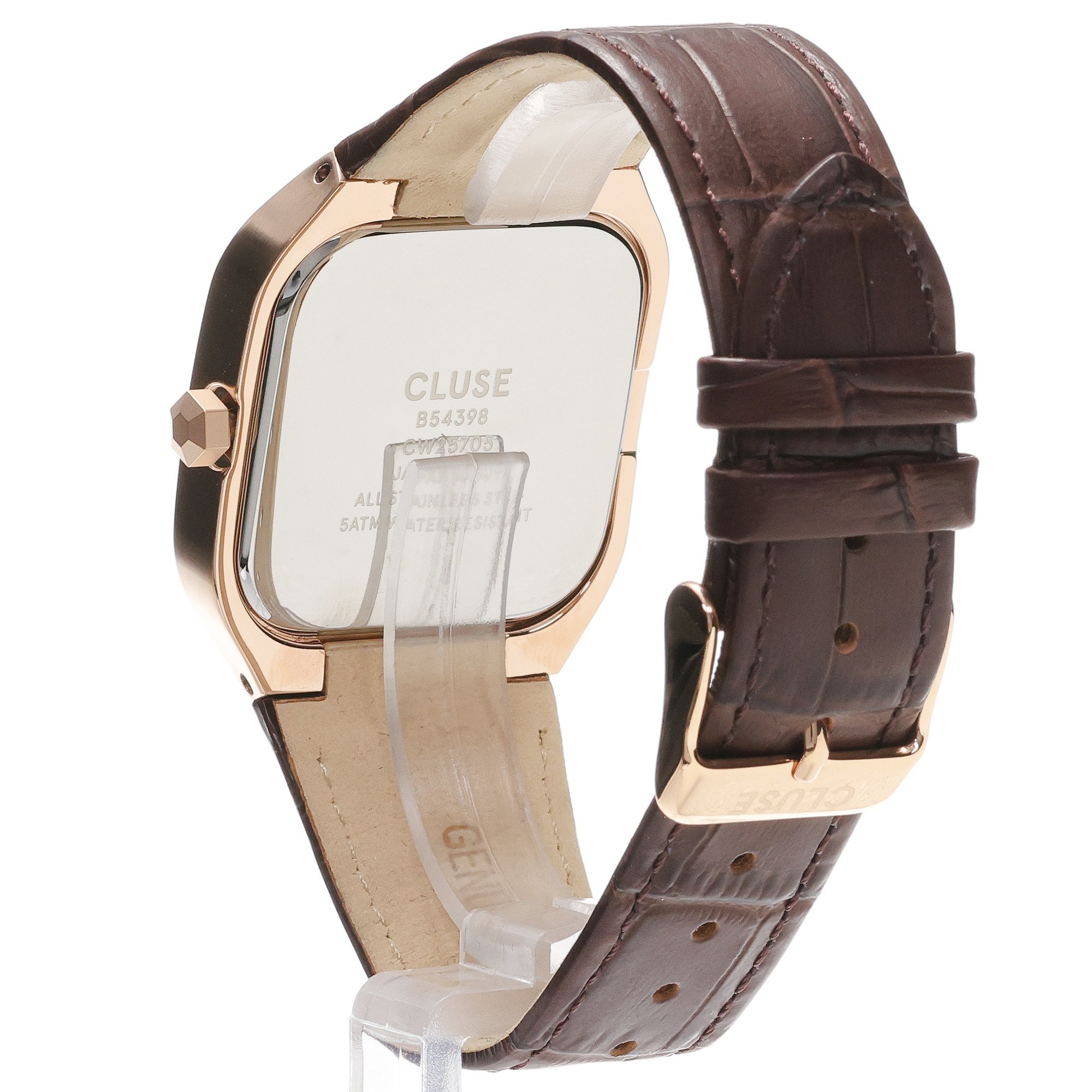 zegarek Cluse CW25705 kwarcowy męski Quadrus Quadrus Leather Blue Rose Gold - miniatura 4