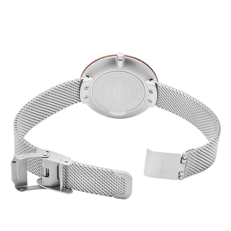 Obaku Denmark V245LXCIMC zegarek srebrny klasyczny Slim bransoleta - miniatura 6