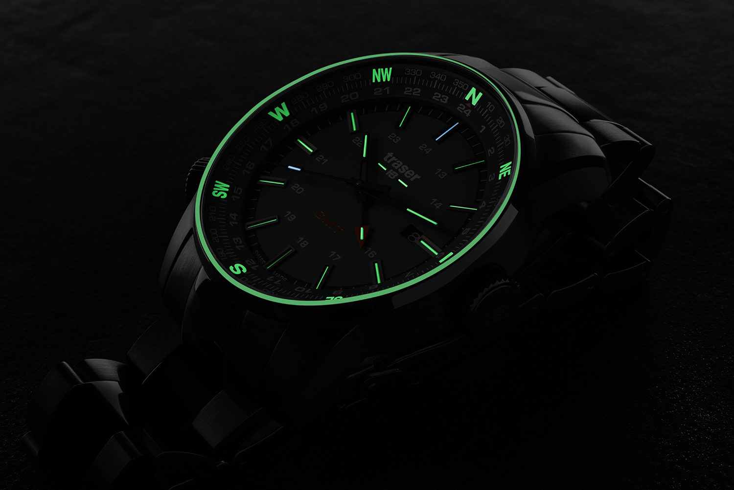 zegarek Traser TS-109525 kwarcowy męski P68 Pathfinder GMT P68 Pathfinder GMT Green - miniatura 11