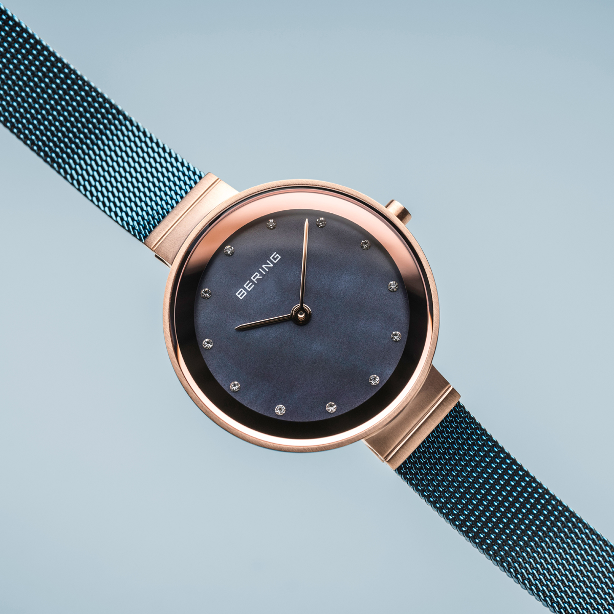 Bering 10128-368 zegarek różowe złoto klasyczny Classic bransoleta