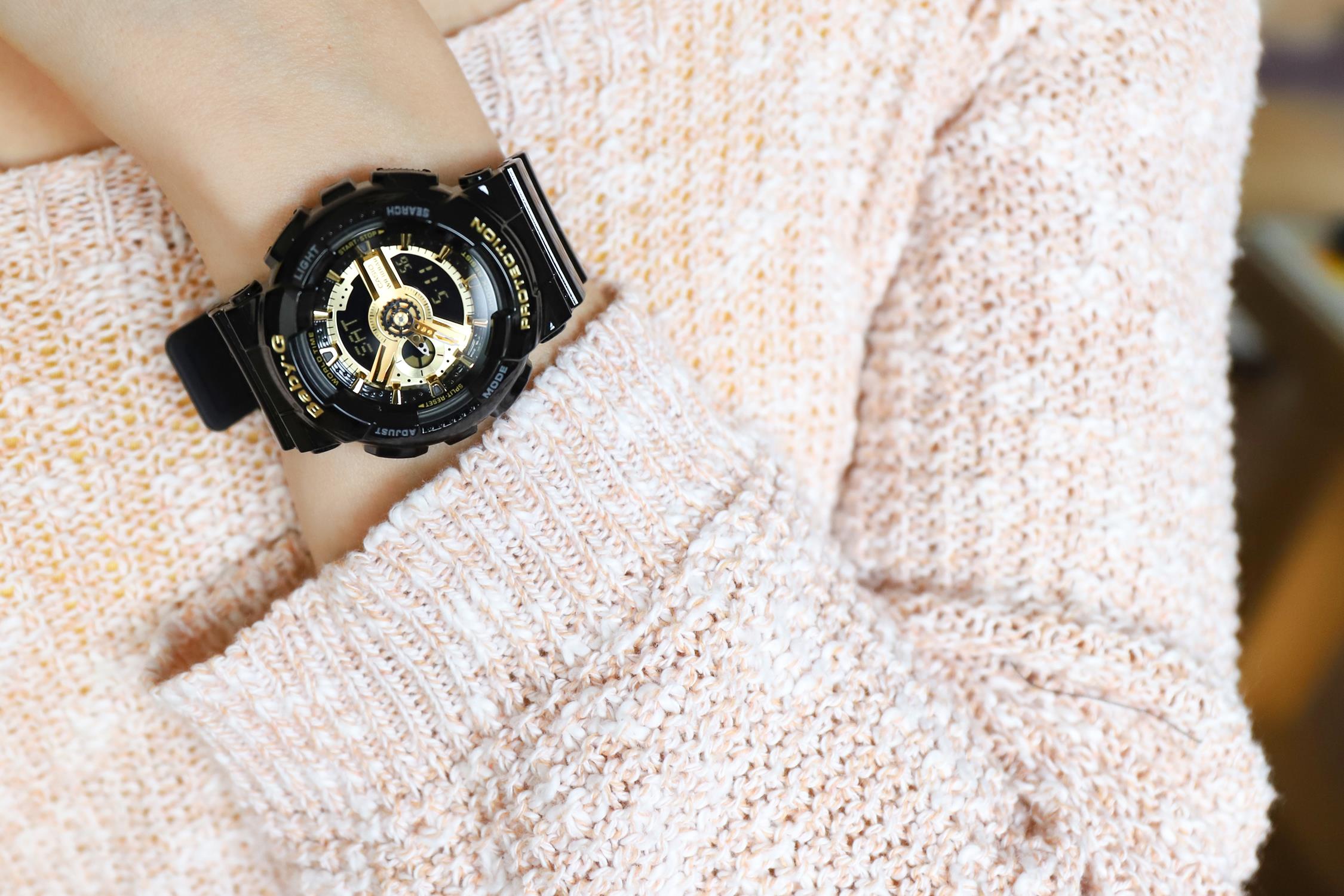 Casio BA-110-1AER Baby-G sportowy zegarek czarny