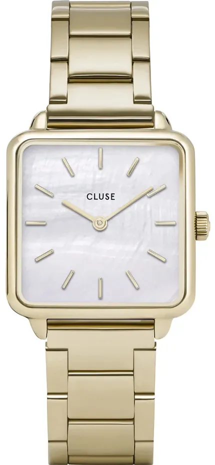 Cluse CL60026S La Tetragone Single Link Rose Gold/White