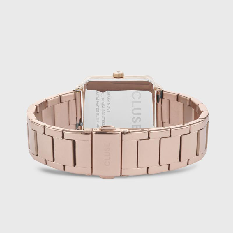 zegarek Cluse CL60027S kwarcowy damski La Tetragone Three Link Rose Gold/White Pearl - miniatura 4