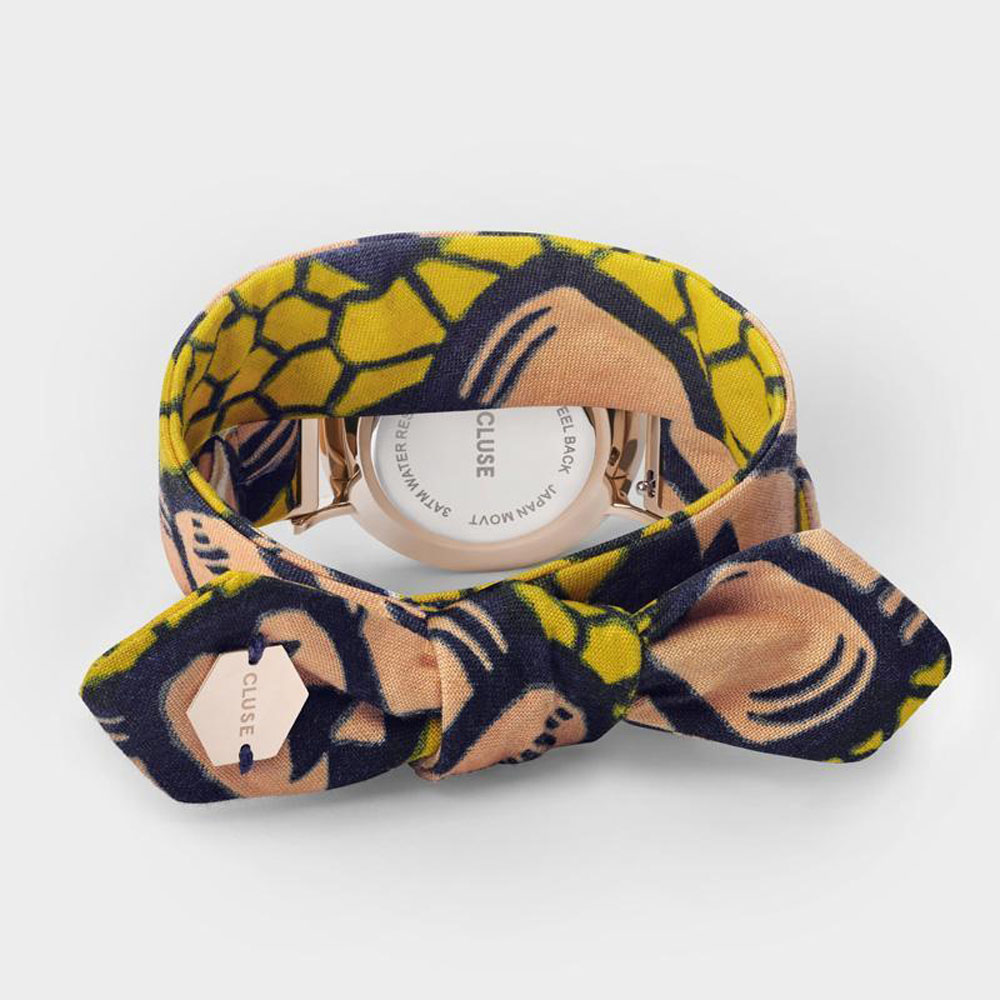 zegarek Cluse CL30057 kwarcowy damski Minuit CLUSE x Mino Design Minuit Rose Gold White/Bow Wow - miniatura 4