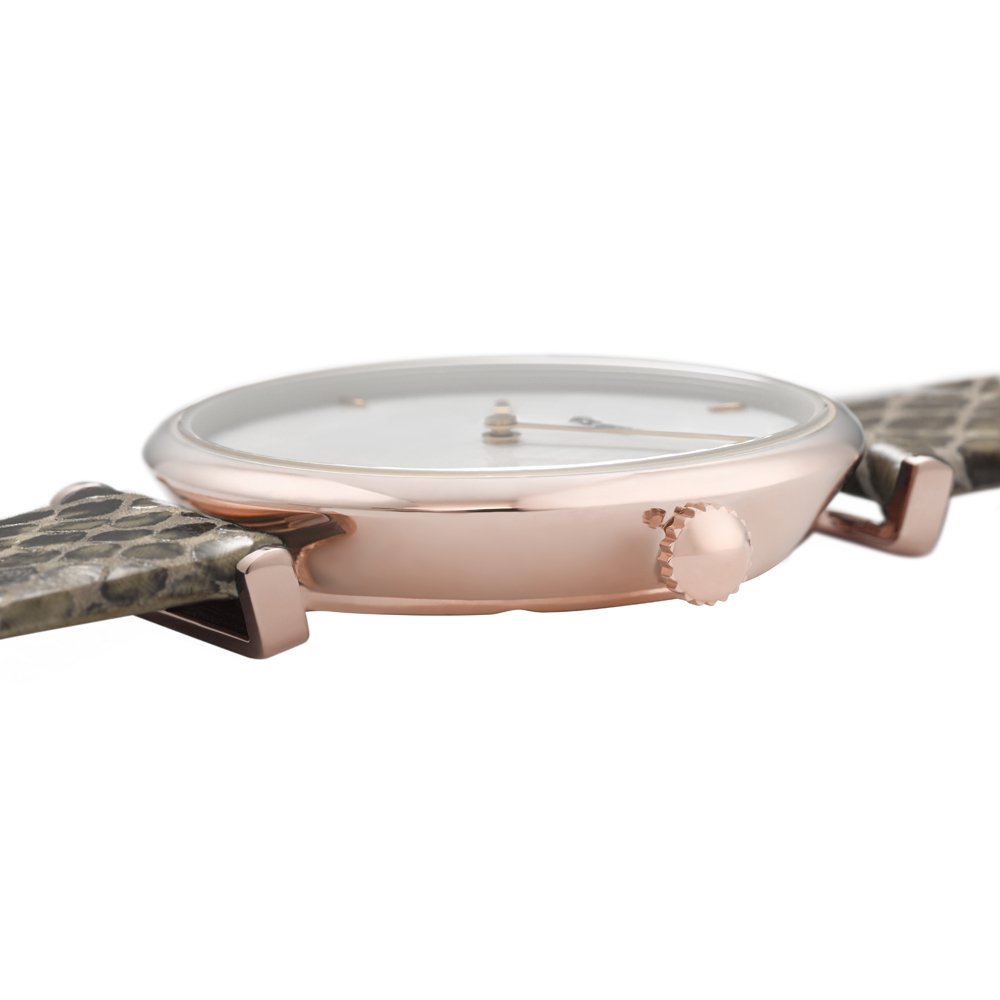 Cluse CL61007 Rose Gold White Pearl/Soft Grey Python Jungle zegarek fashion/modowy Triomphe - miniatura 3