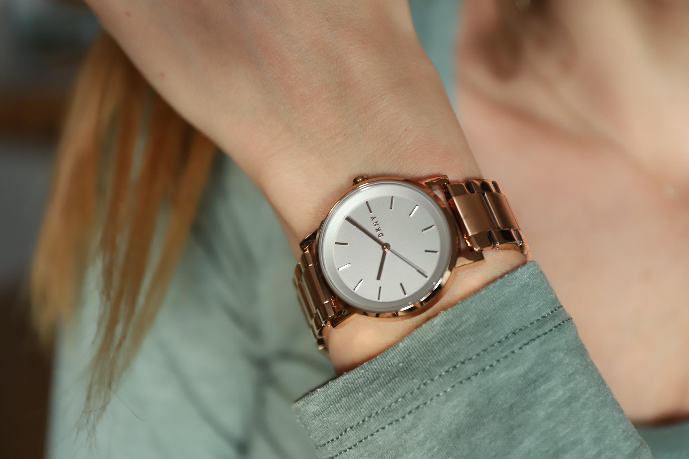 zegarek DKNY NY2344 różowe złoto Bransoleta