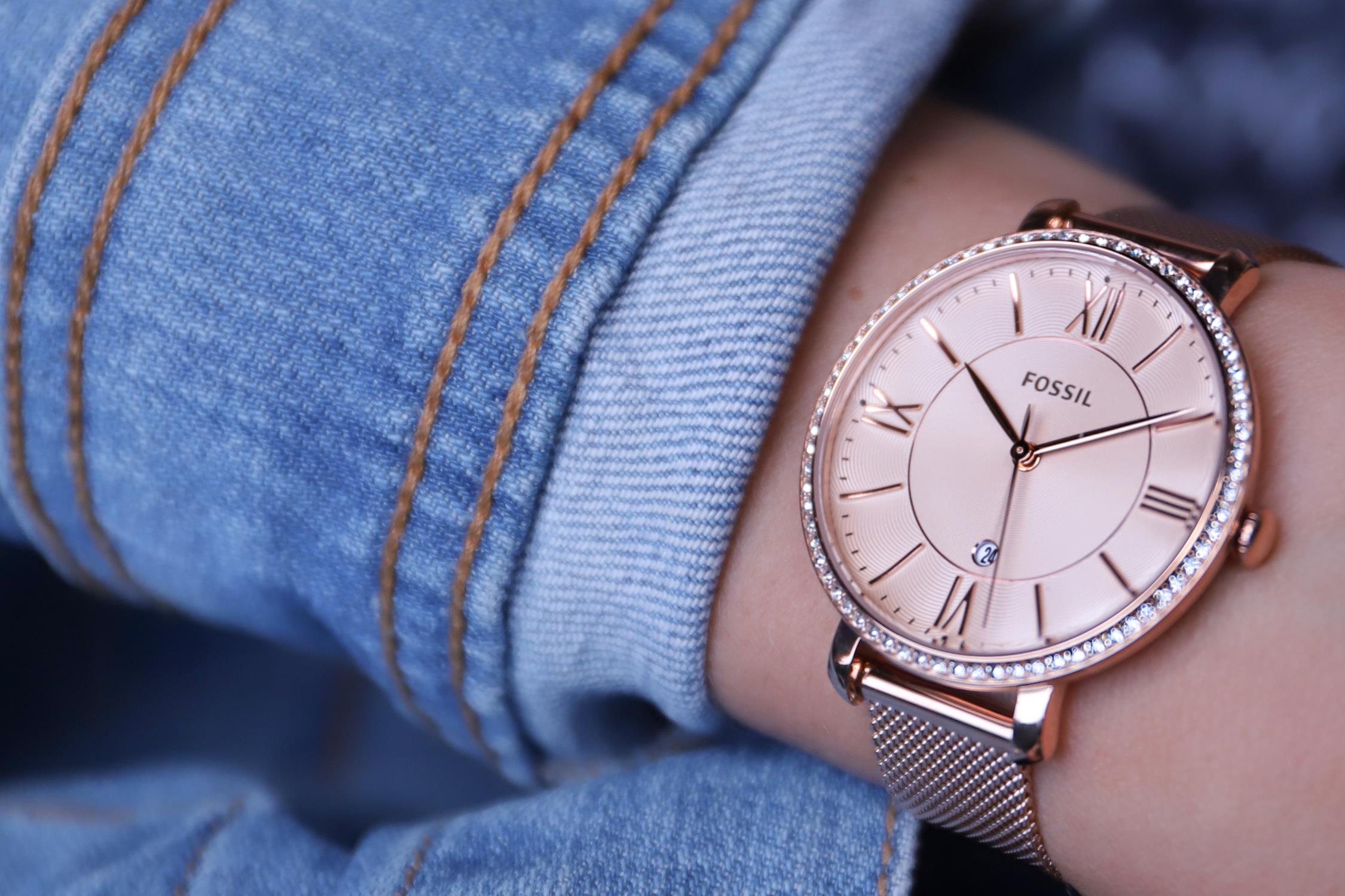 Fossil ES4628 JACQUELINE Jacqueline fashion/modowy zegarek różowe złoto - miniatura 10