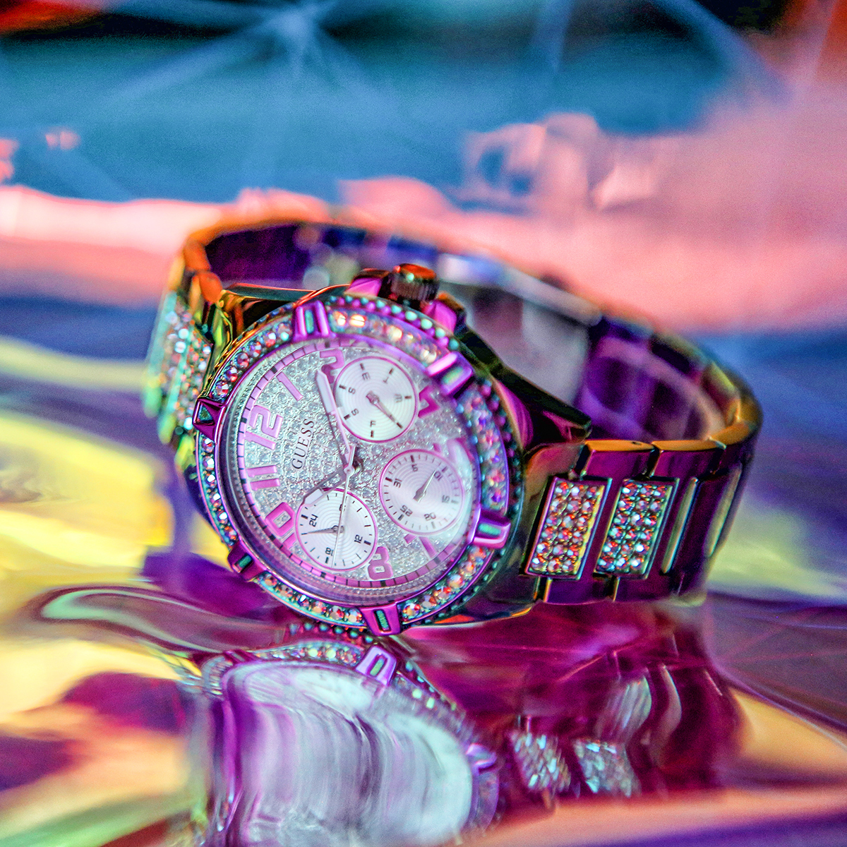 Guess GW0044L1 zegarek damski Bransoleta wielokolorowy - miniatura 12