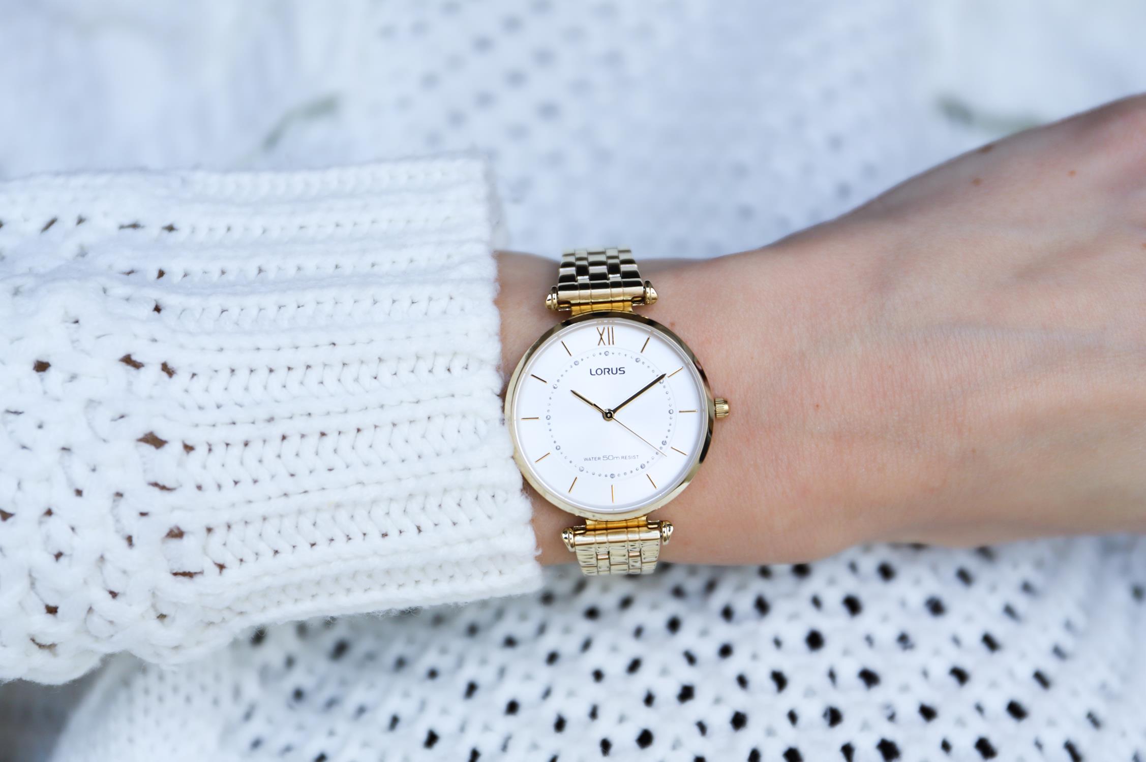 Lorus RG292MX9 zegarek złoty elegancki Fashion bransoleta