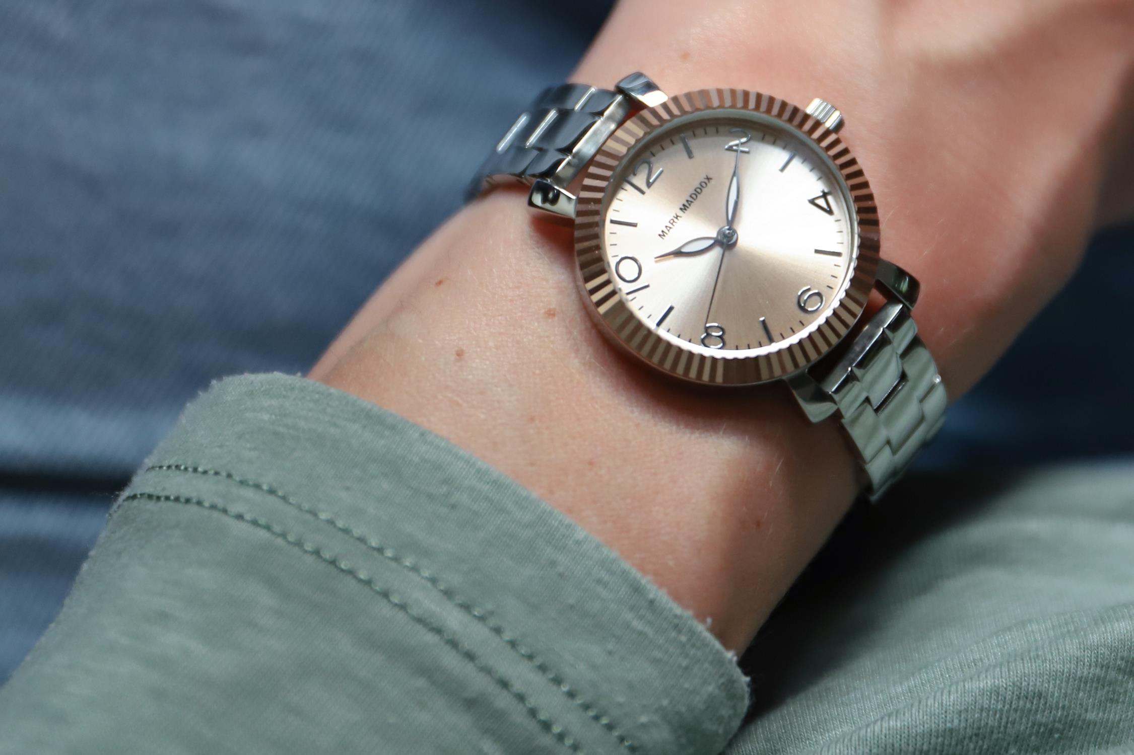 zegarek Mark Maddox MM7016-93 srebrny Pink Gold