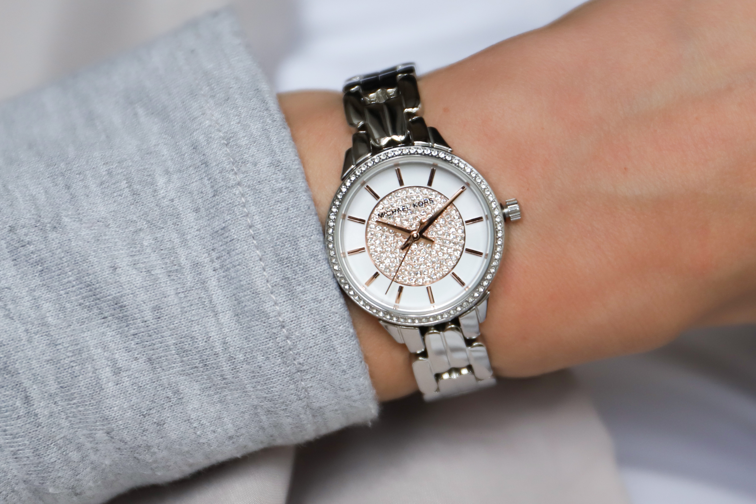 Michael Kors MK4411 zegarek srebrny klasyczny Allie bransoleta