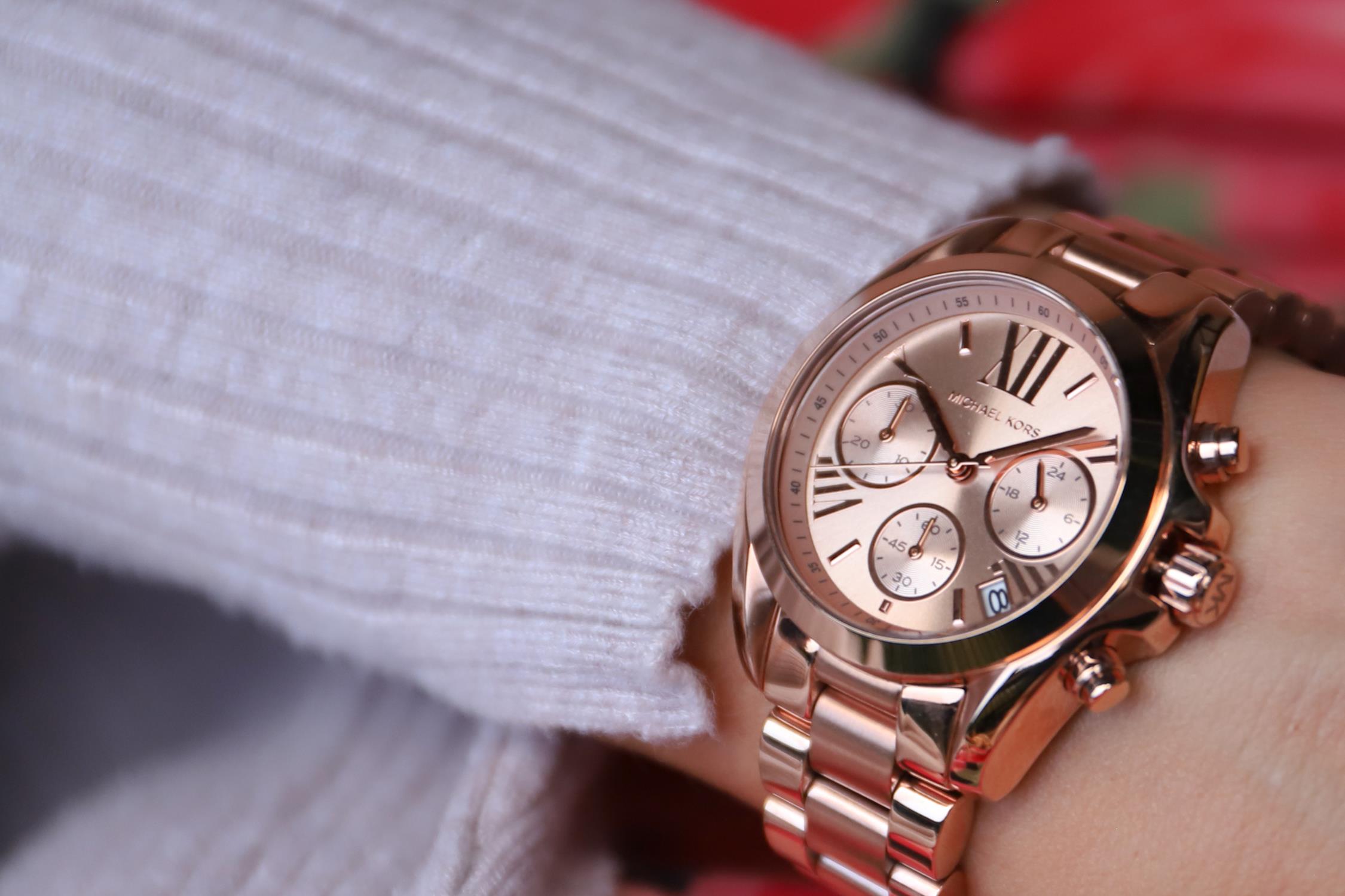 Michael Kors MK5799 zegarek damski Mini Bradshaw różowe złoto - miniatura 6