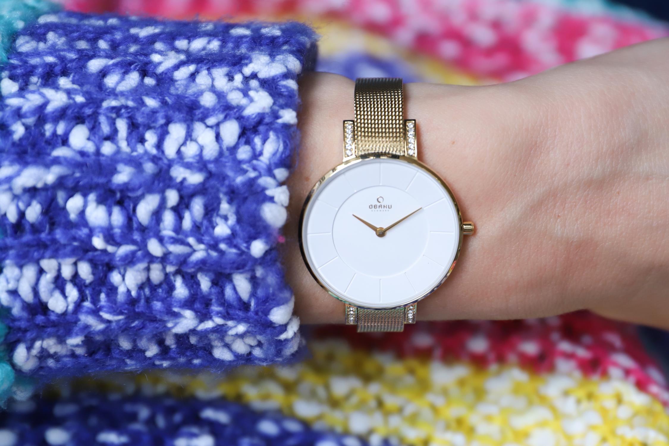 Obaku Denmark V158LEGIMG LUN - GOLD zegarek fashion/modowy Slim - miniatura 5