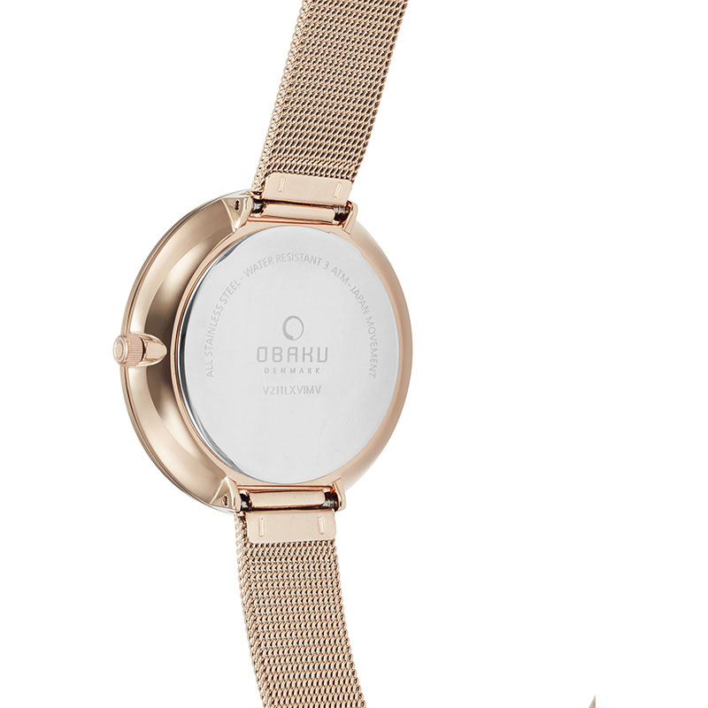 zegarek Obaku Denmark V211LXVIMV kwarcowy damski Slim MYNTE - ROSE - miniatura 4