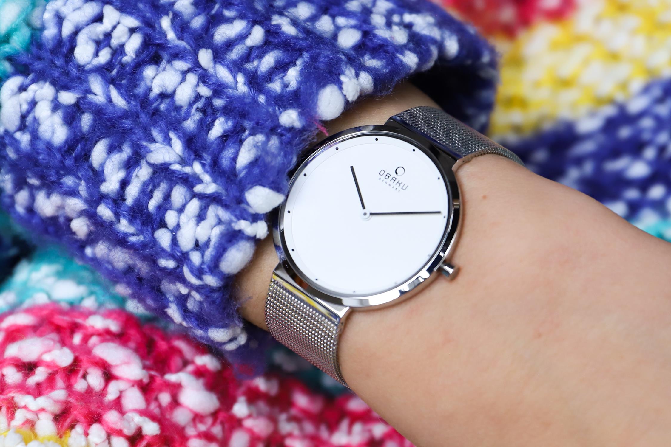 Obaku Denmark V230LXCWMC PAPIR LILLE - STEEL zegarek klasyczny Slim - miniatura 4