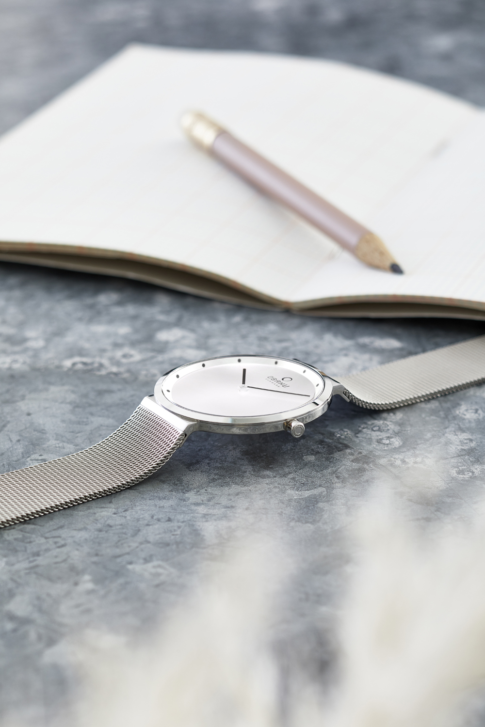 zegarek Obaku Denmark V230LXCWMC kwarcowy damski Slim PAPIR LILLE - STEEL - miniatura 6