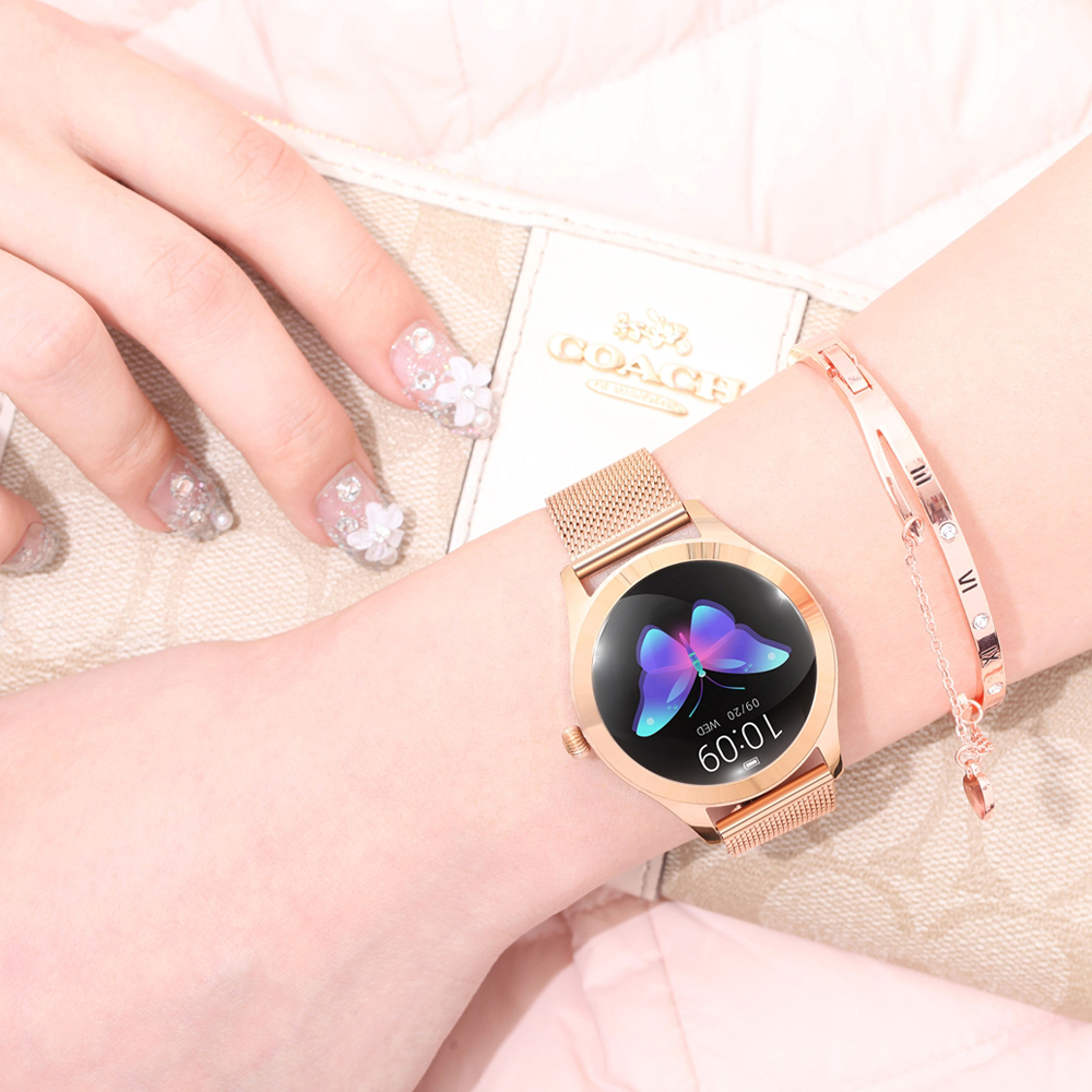 Zegarek Rubicon Smartwatch Rubicon RNBE37 różowe złoto - damski  - miniatura 9