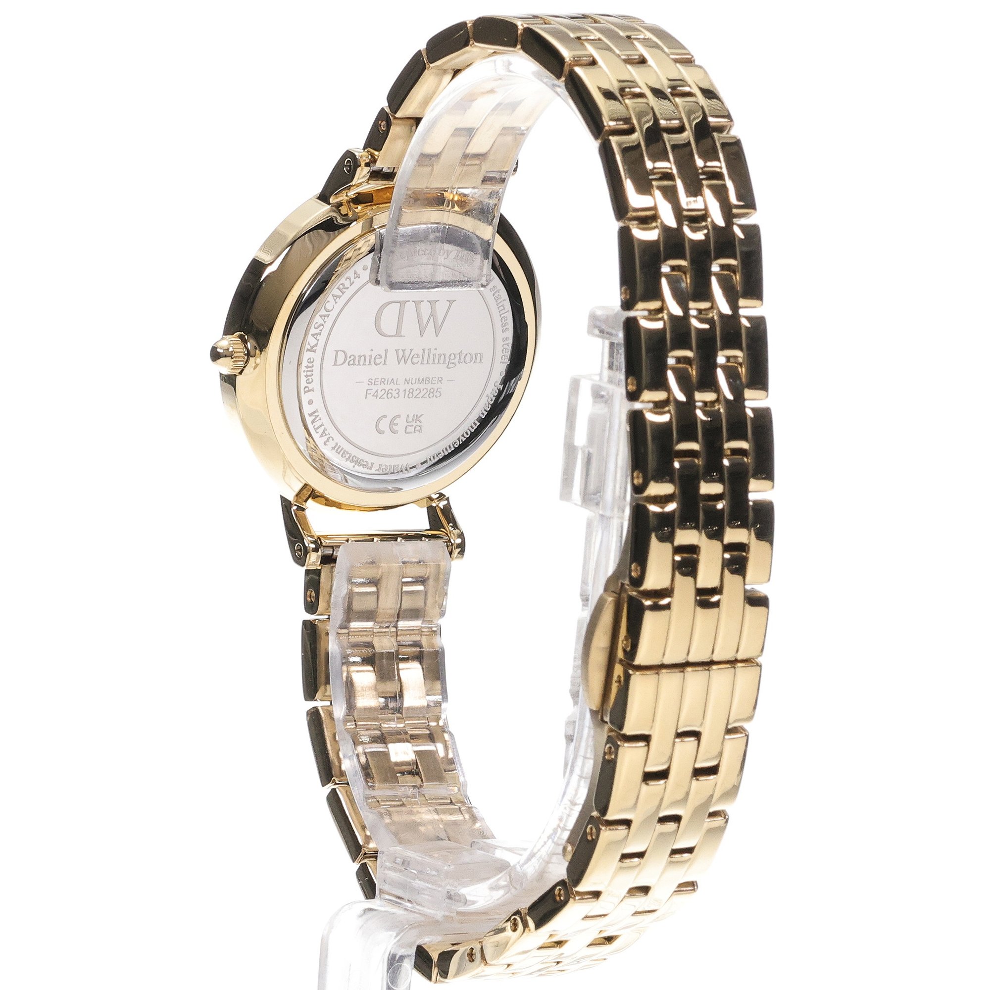 zegarek Daniel Wellington DW00100614 kwarcowy damski Petite Petite 5-Link Evergold 28 mm - miniatura 4