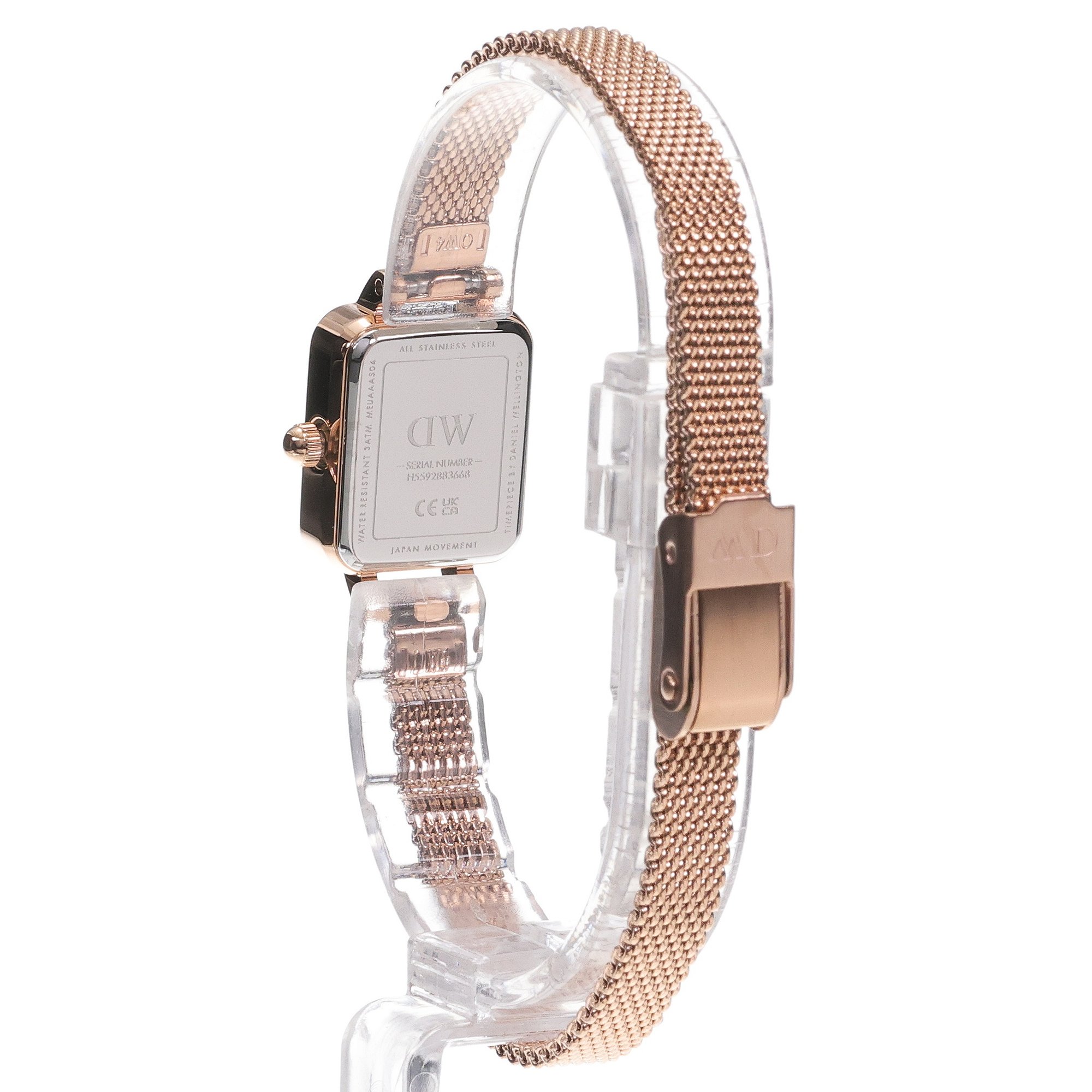 zegarek Daniel Wellington DW00100651 kwarcowy damski Quadro Quadro Mini Melrose Champagne 18 mm