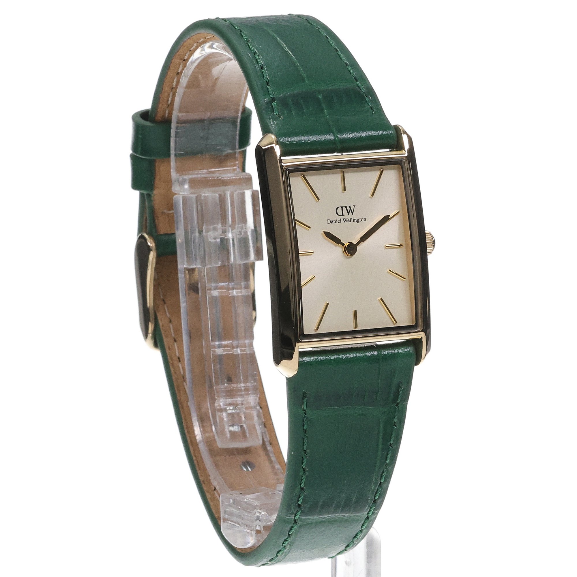 zegarek Daniel Wellington DW00100695 kwarcowy damski Bound Bound Crocodile Champagne Sunray Gold 22mm - miniatura 3