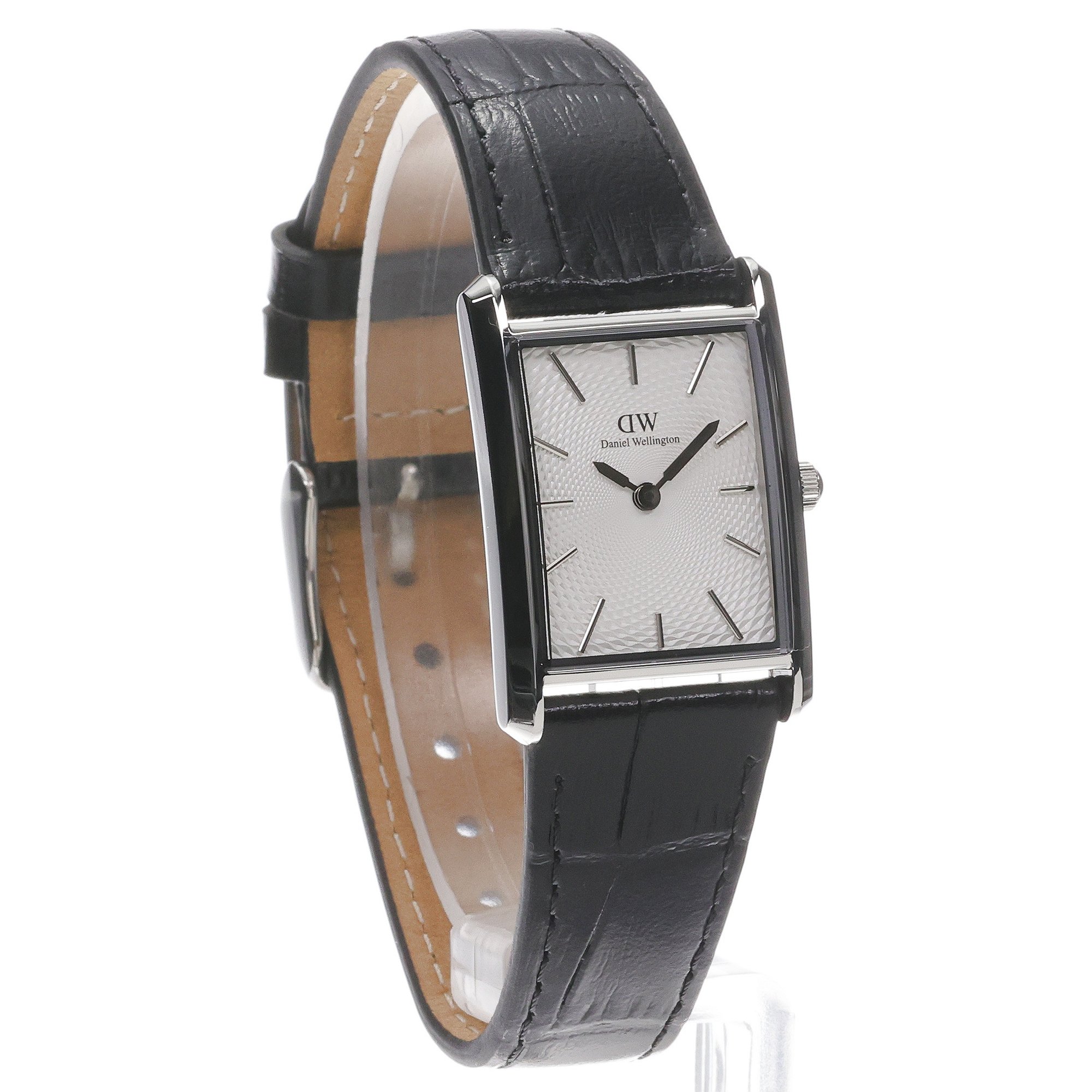 zegarek Daniel Wellington DW00100898 kwarcowy męski Męskie Bound Black Crocodile Guilloche Silver - miniatura 3