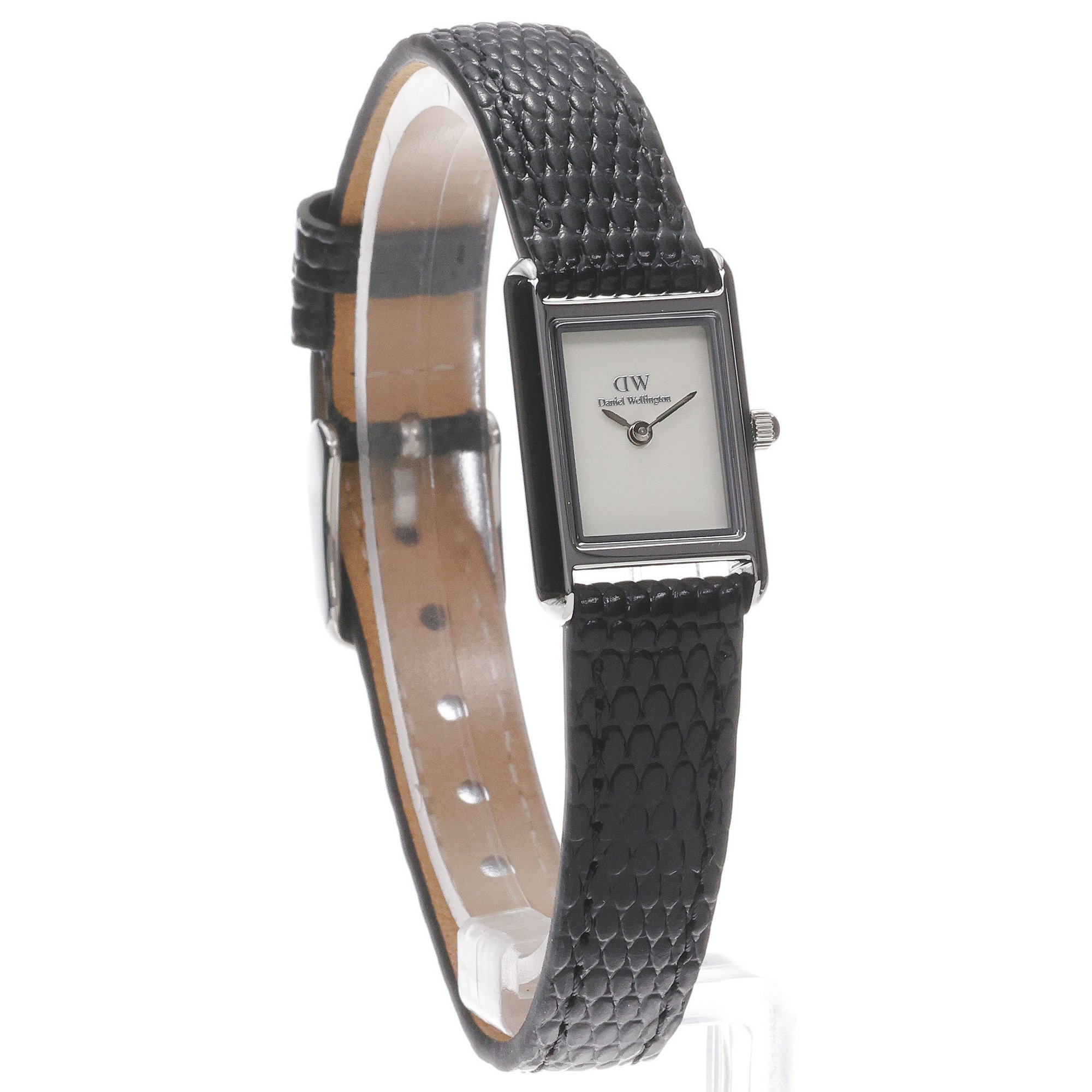 zegarek Daniel Wellington DW00100901 kwarcowy damski Damskie Bound Mini Black Lizard Silver - miniatura 3