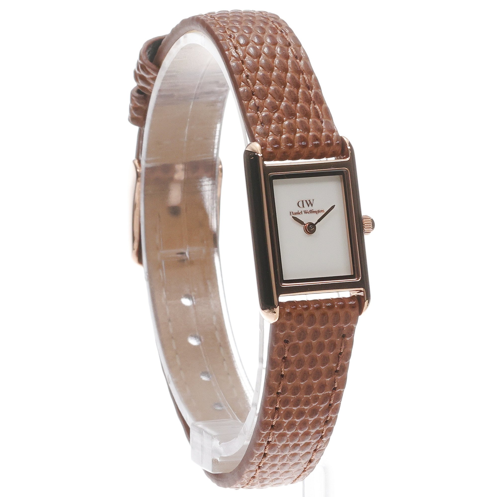 zegarek Daniel Wellington DW00100909 kwarcowy damski Damskie Bound Mini Light Brown Lizard Rose Gold - miniatura 3